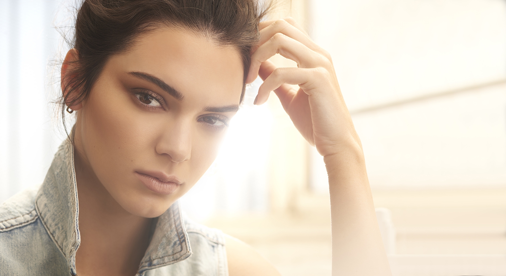 Kendall Jenner Women Model Face Brunette Sunlight 1649x900