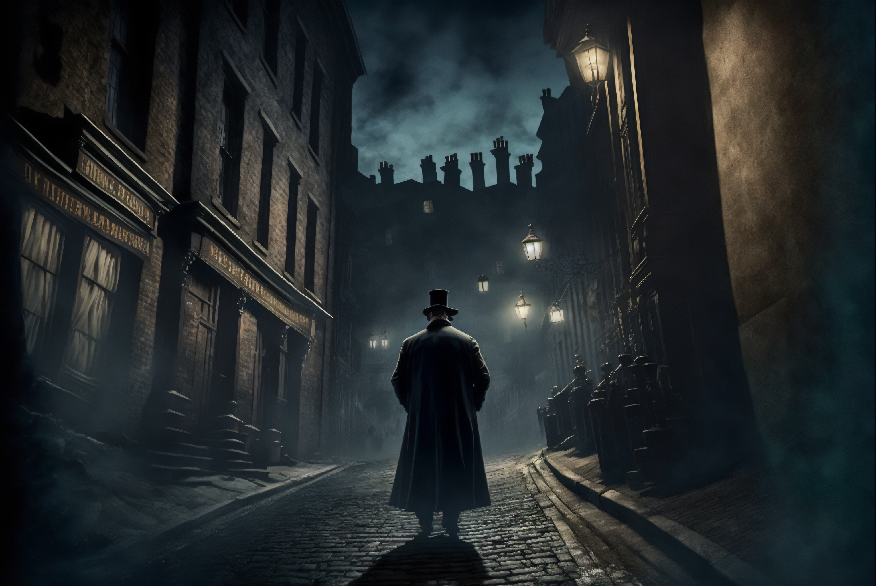 Ai Art Jack The Ripper Men London Victorian Street City 3060x2048