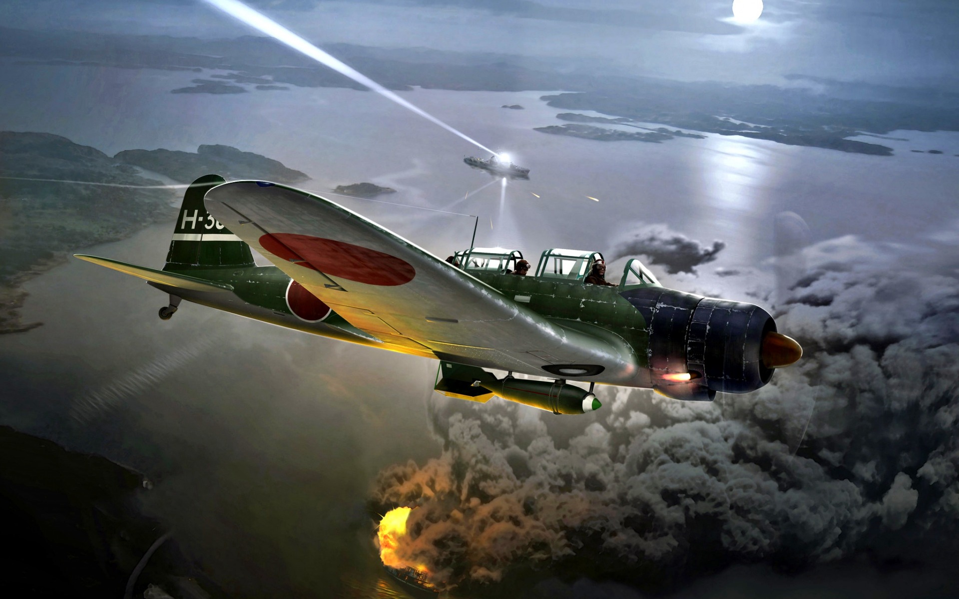 World War Ii World War War Military Military Aircraft Aircraft Airplane Bomber Boxart Artwork Japan  1920x1200