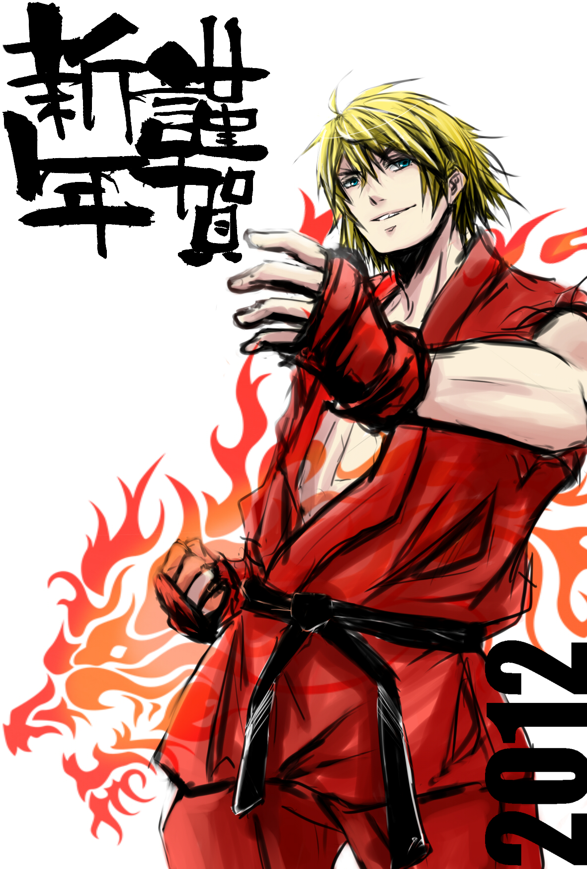 Anime Anime Boys Video Game Characters Video Games Anime Games Street Fighter Ken Masters Short Hair 1181x1748