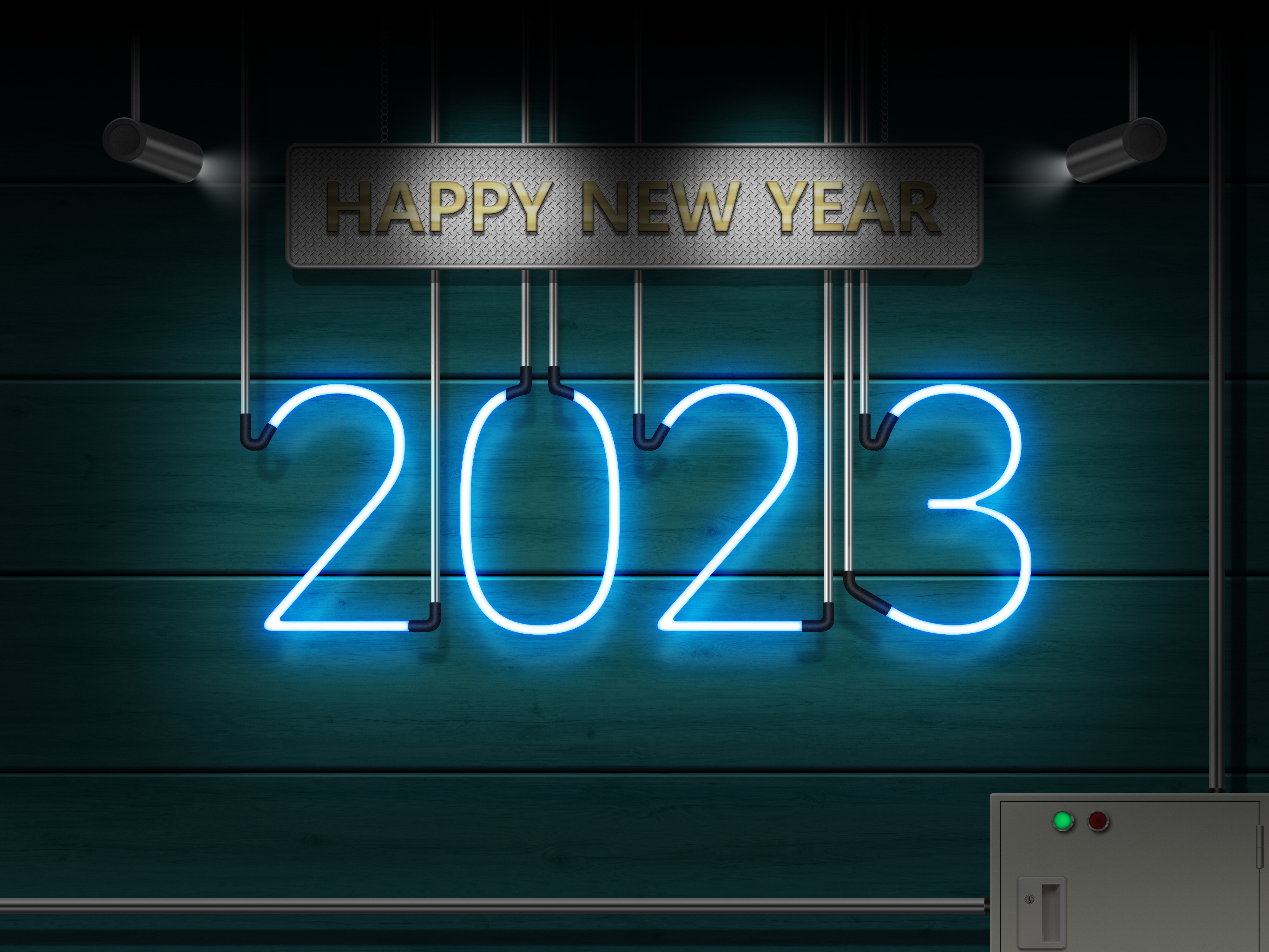 New Year 2023 Year Neon Sign Neon 4000x3000