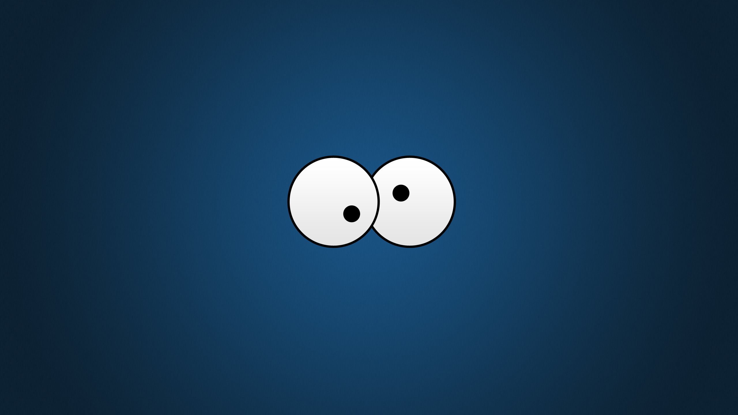 Cookie Monster Cartoon Blue Background Blue 2560x1440