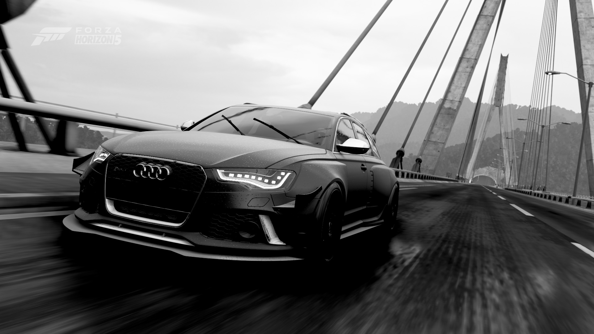 Audi RS6 Avant Audi RS6 Audi Forza Horizon Forza Horizon 5 Forza Video Games Bridge Screen Shot Car  1920x1080