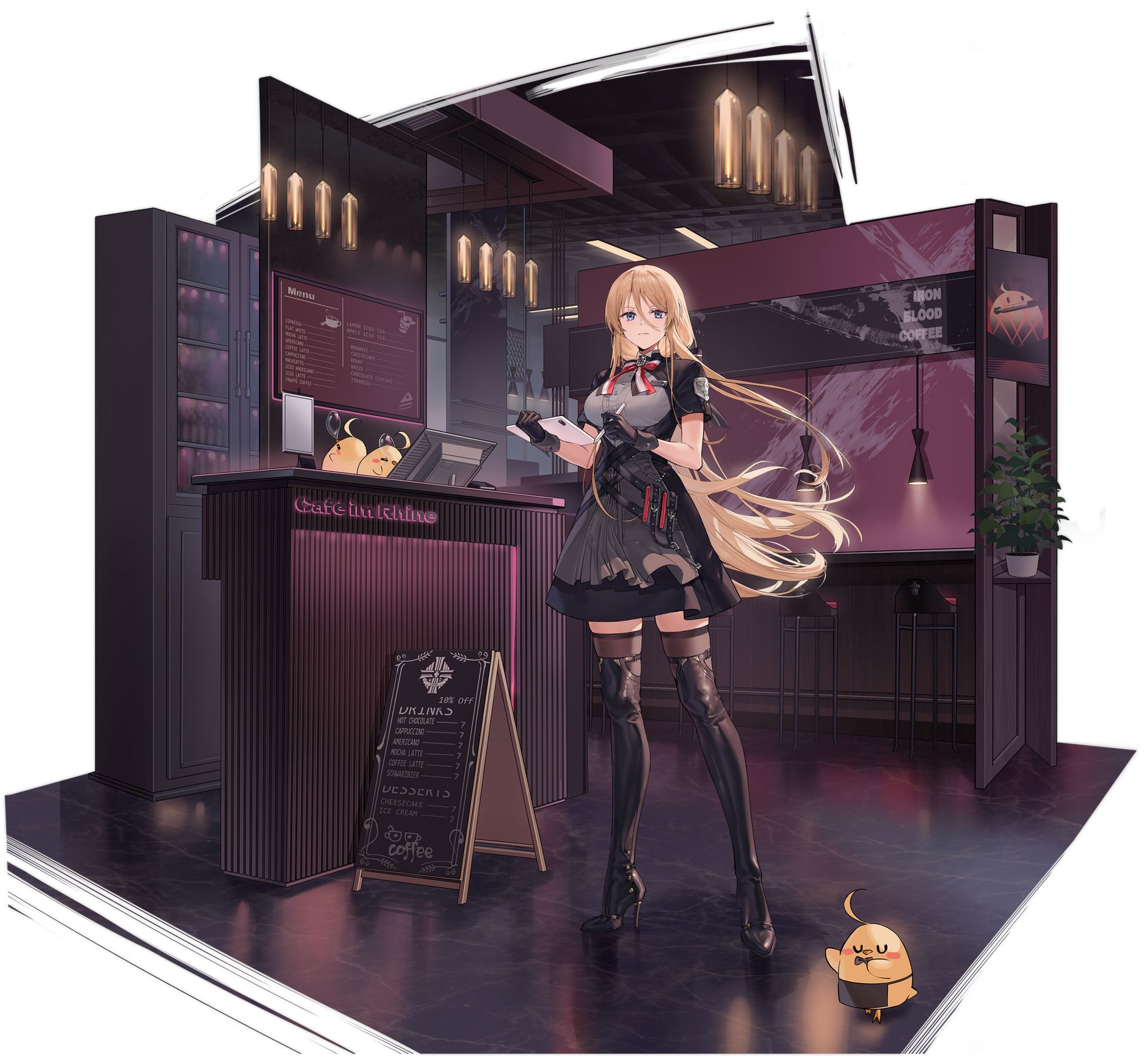 Anime Anime Girls Azur Lane Bismarck Azur Lane Long Hair Blonde Solo Artwork Digital Art Fan Art 2048x1892