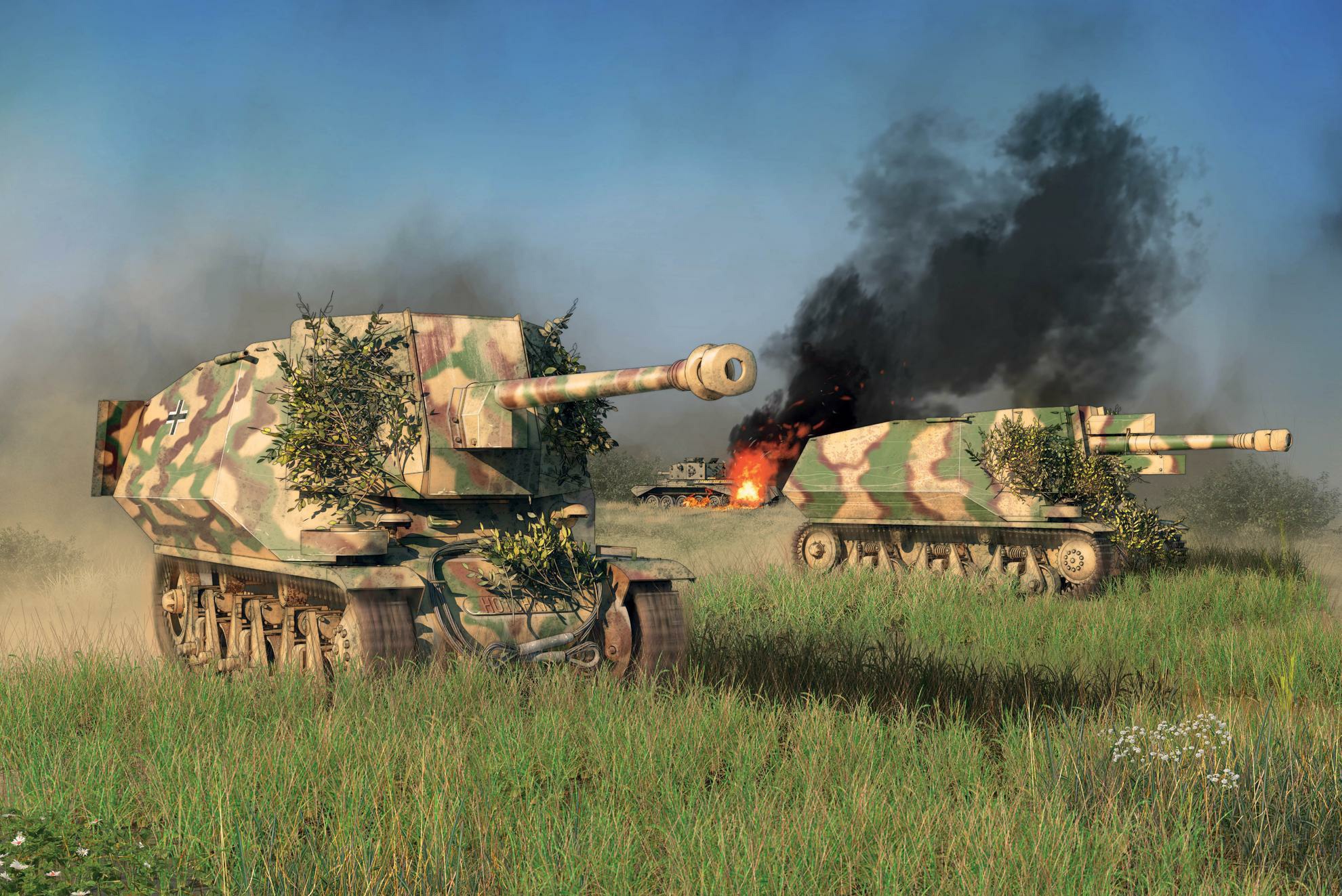 Tank Army Military Fire 1980x1323