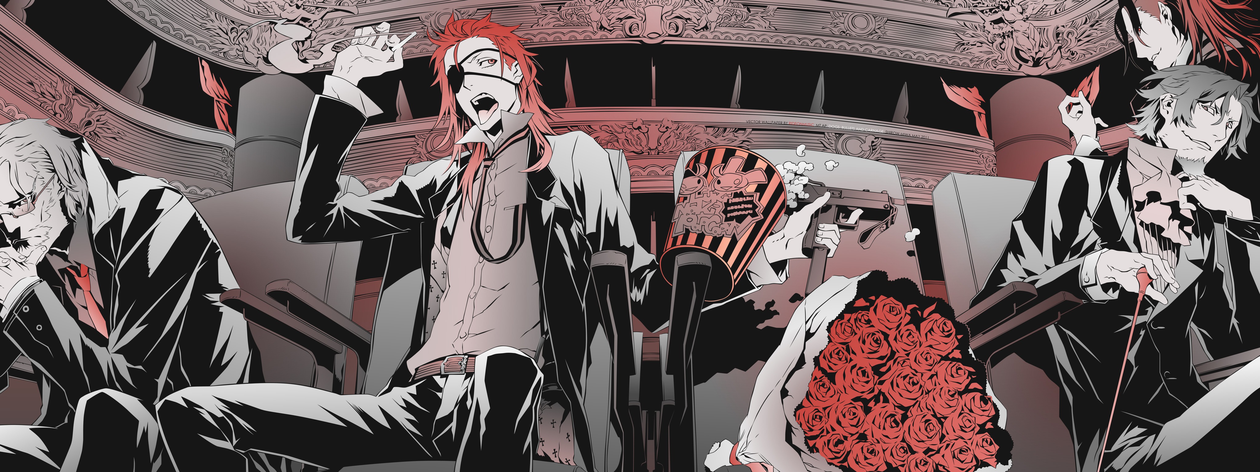 Anime Dogs Bullets Amp Carnage 4096x1536