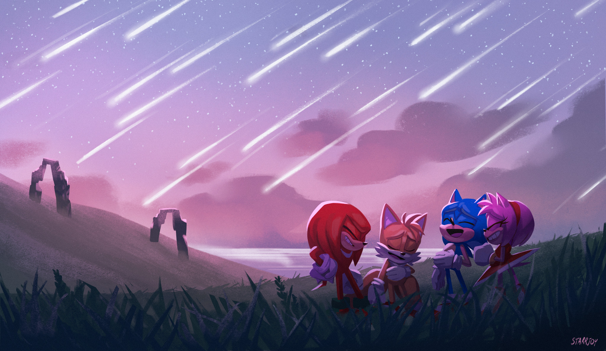 Sonic Frontiers Sonic Sega Sonic The Hedgehog Video Game Art Video Game Characters PC Gaming Meteors 2048x1186