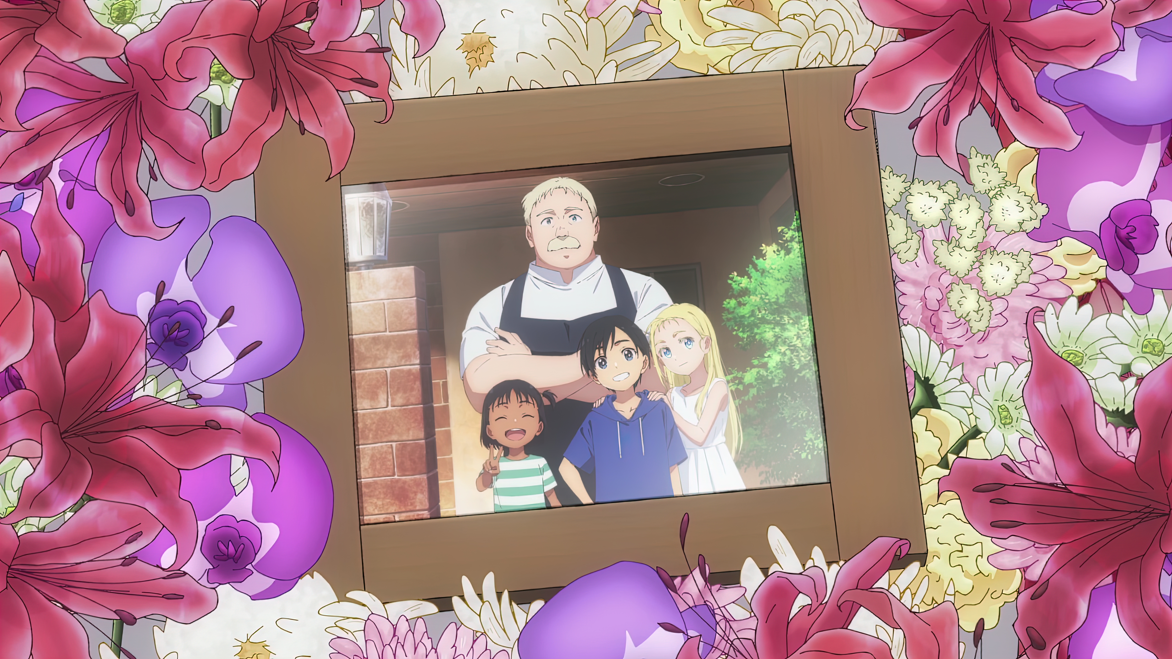 Summer Time Render 4K Anime Anime Screenshot Anime Girls Anime Boys Anime Men Flowers Picture Frames 3840x2160