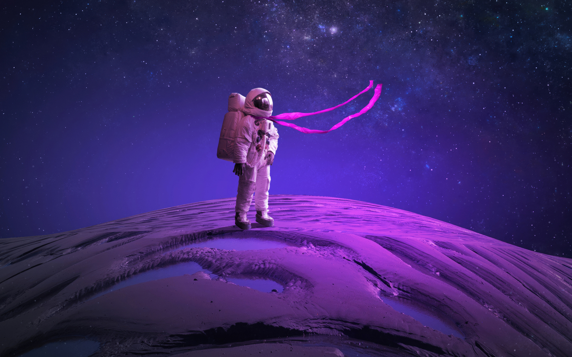 Digital Art Artwork Illustration Astronaut Stars Abstract Spacesuit Space 1920x1200