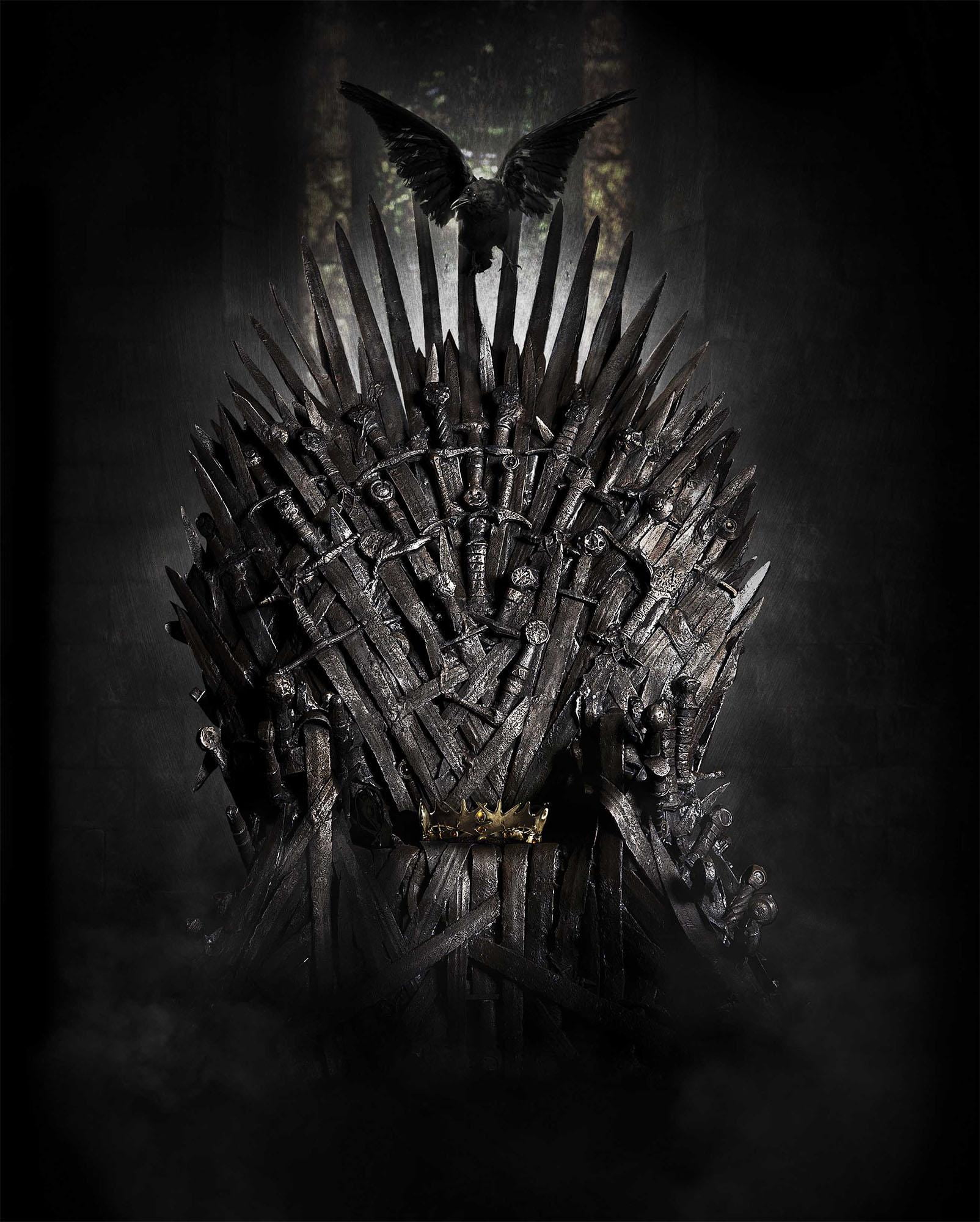 Iron Throne Game Of Thrones Sword Portrait Display TV Simple Background Minimalism Weapon Crown Crow 1604x2000
