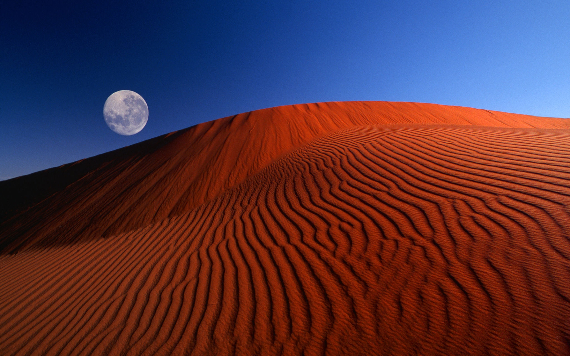 Moon Landscape Desert Sky Simple Background Windows XP 1920x1200