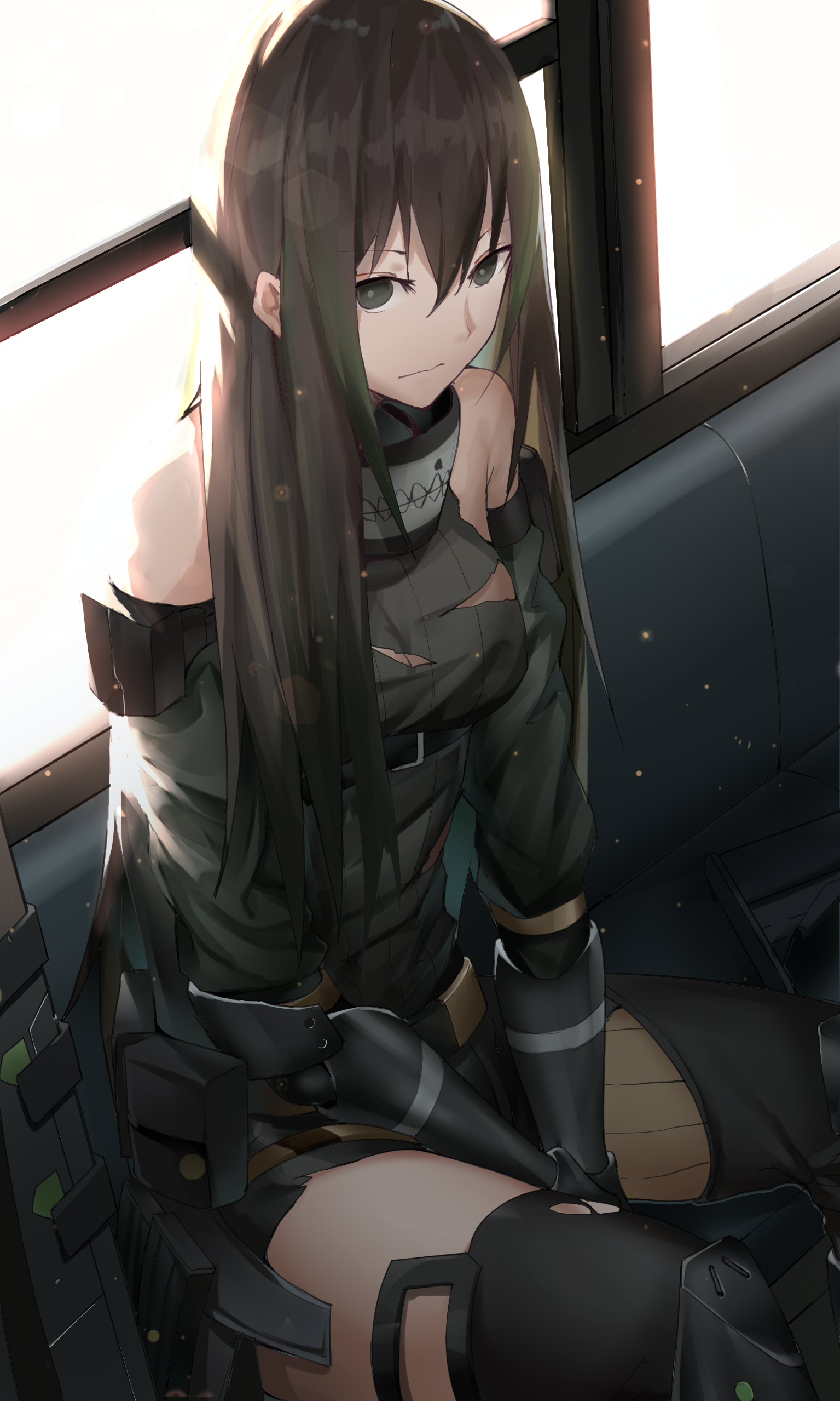 Anime Anime Girls Girls Frontline M4A1 Girls Frontline Long Hair Brunette Solo Artwork Digital Art F 1535x2557