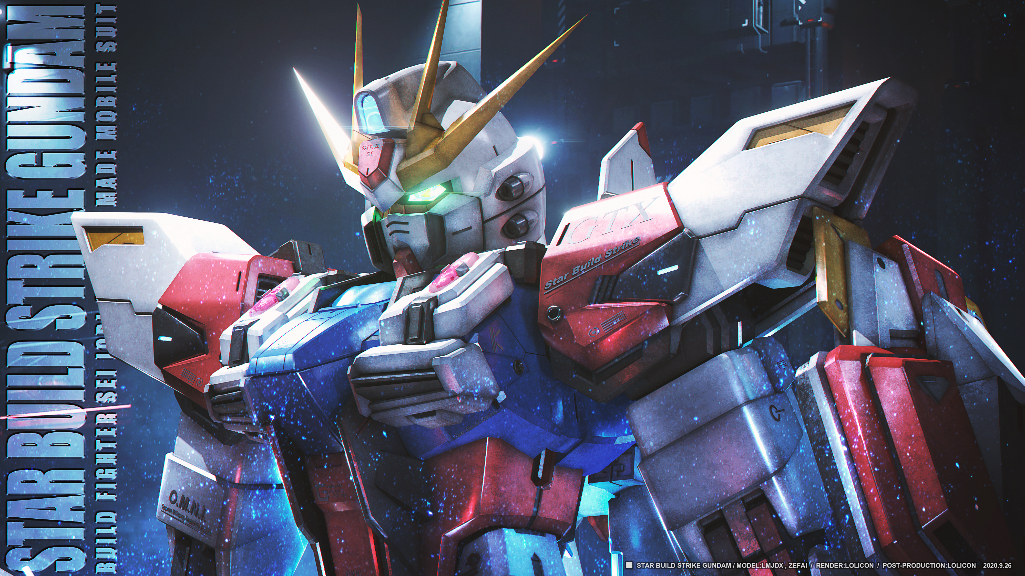 Anime Mechs Gundam Build Fighters Star Build Strike Gundam Super Robot Taisen Gundam Artwork Digital 4000x2250