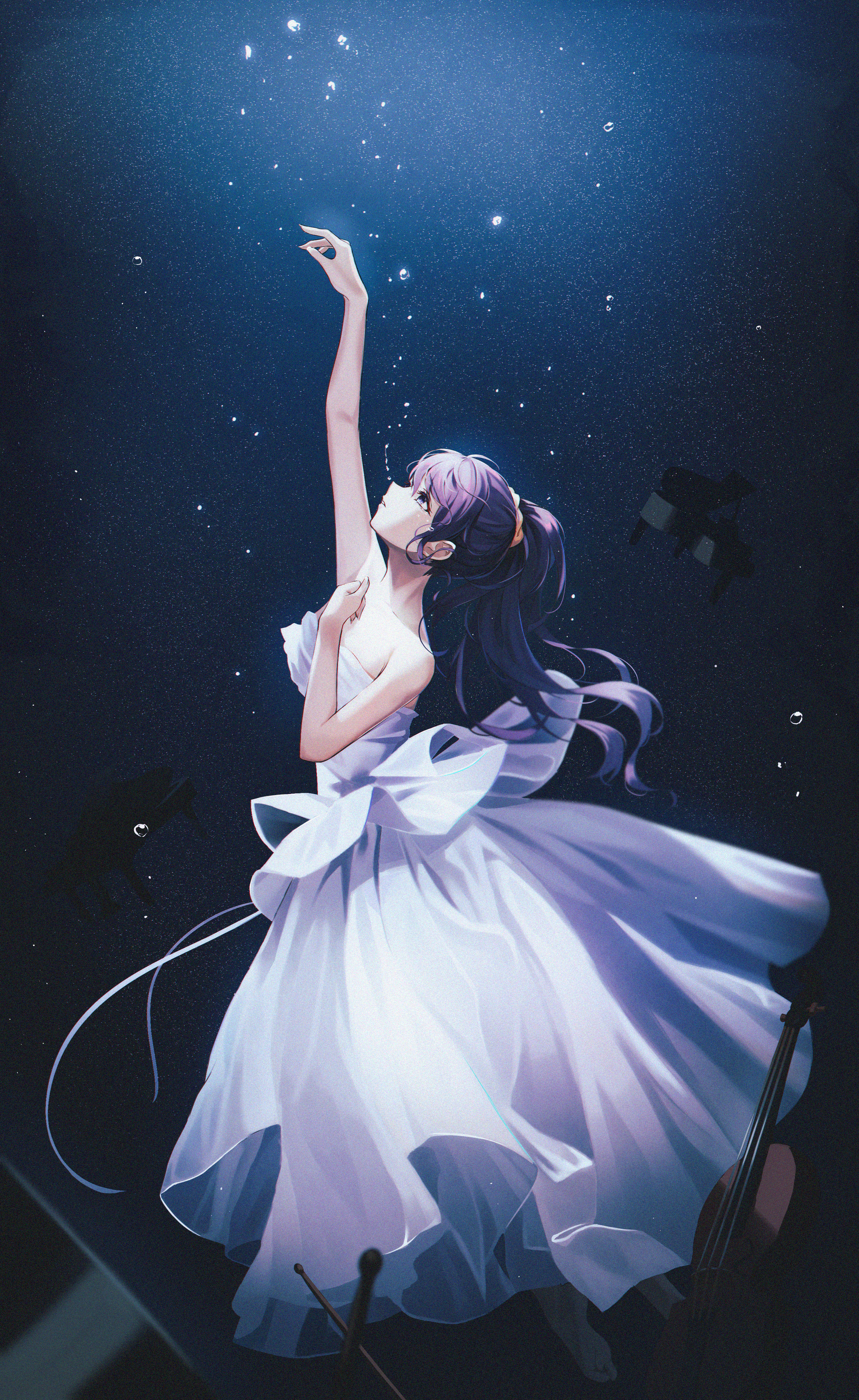 Anime Anime Girls White Dress Hyonee Vertical Vertical Display 2637x4299