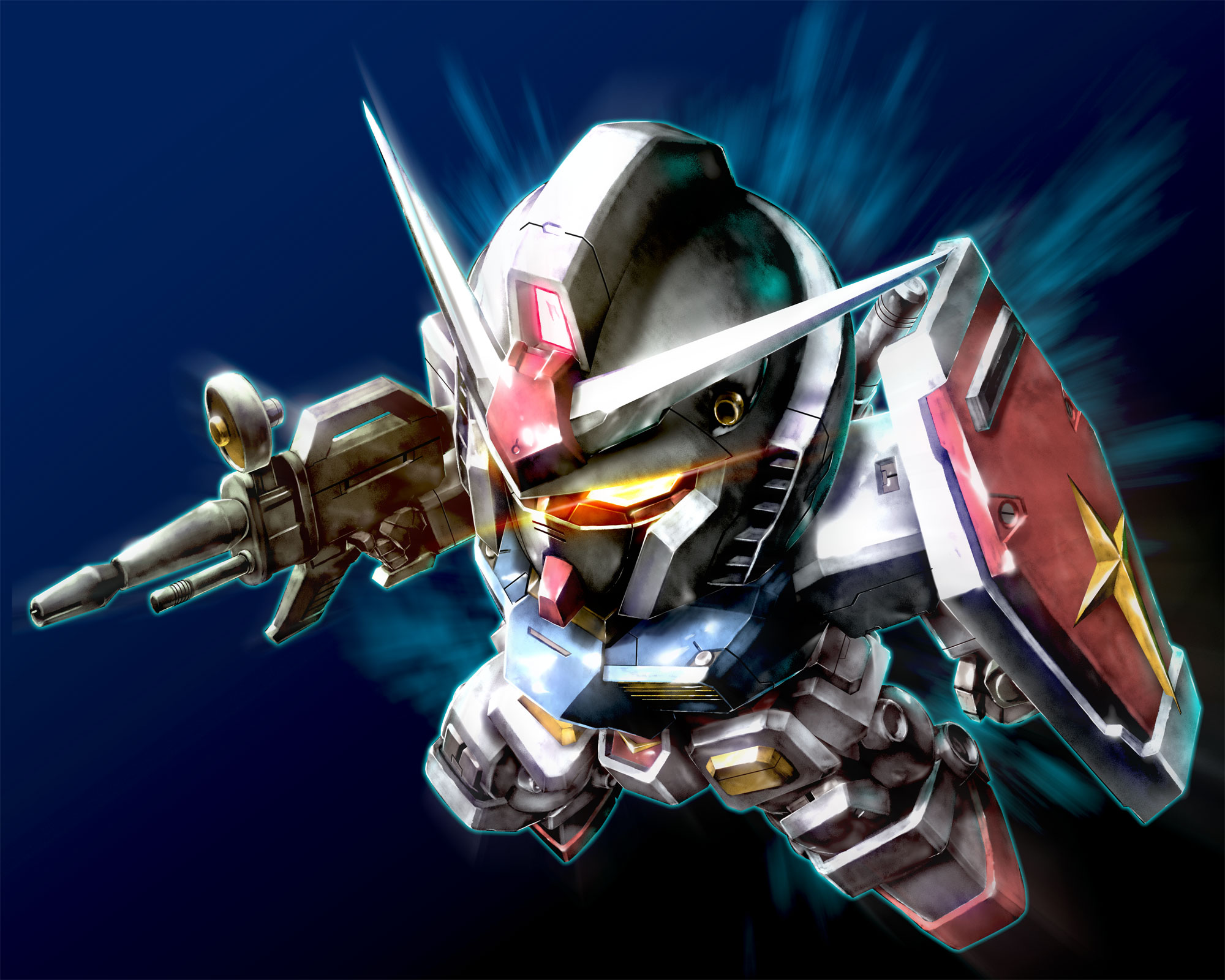 Anime Mechs Super Robot Taisen Gundam Mobile Suit Gundam RX 78 Gundam Artwork Digital Art Fan Art 2000x1600