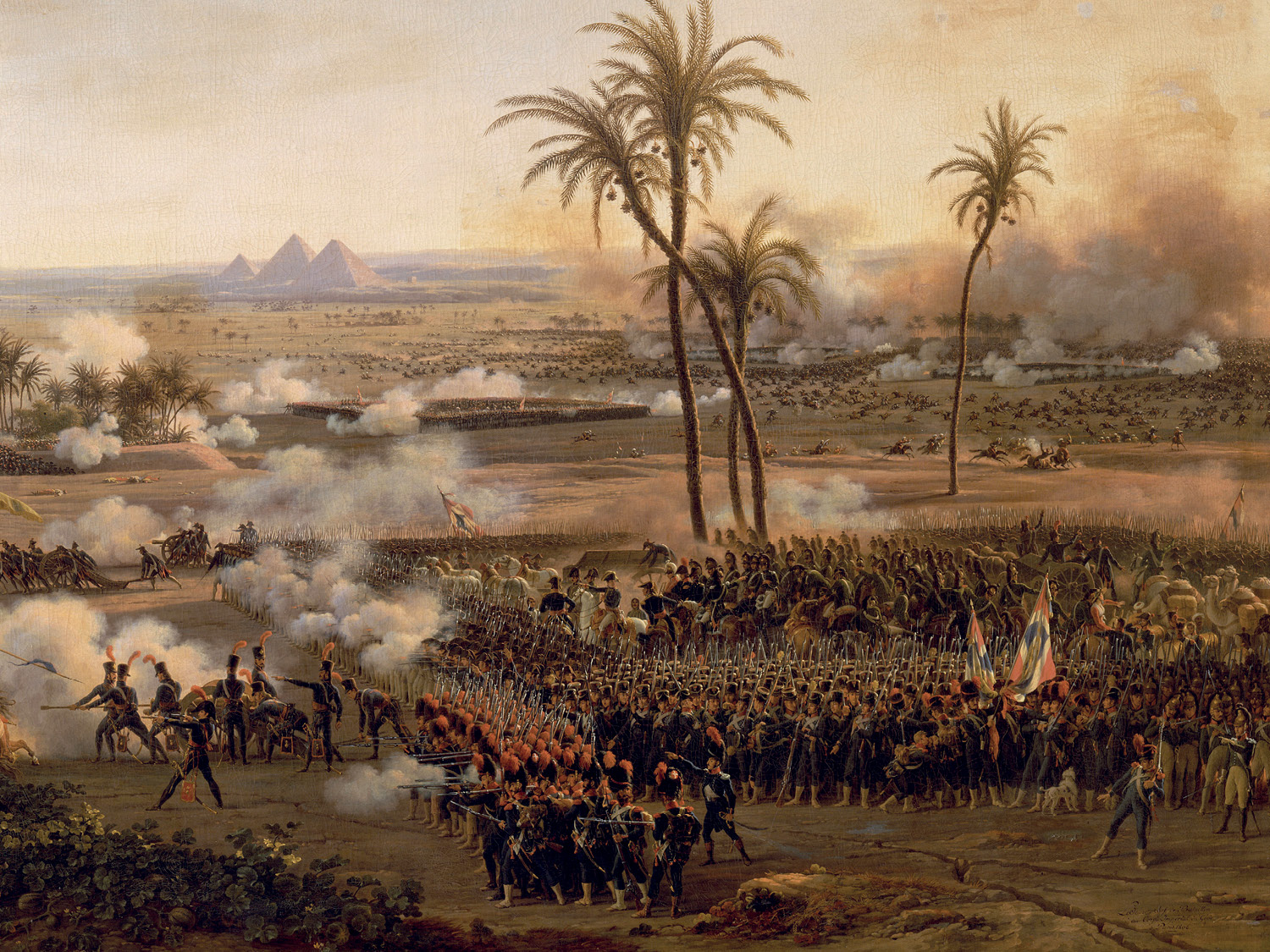 French Army Artwork Battle Of The Pyramids Crowd People Men War Louis Francois Lejeune Napoleonic Wa 1500x1125