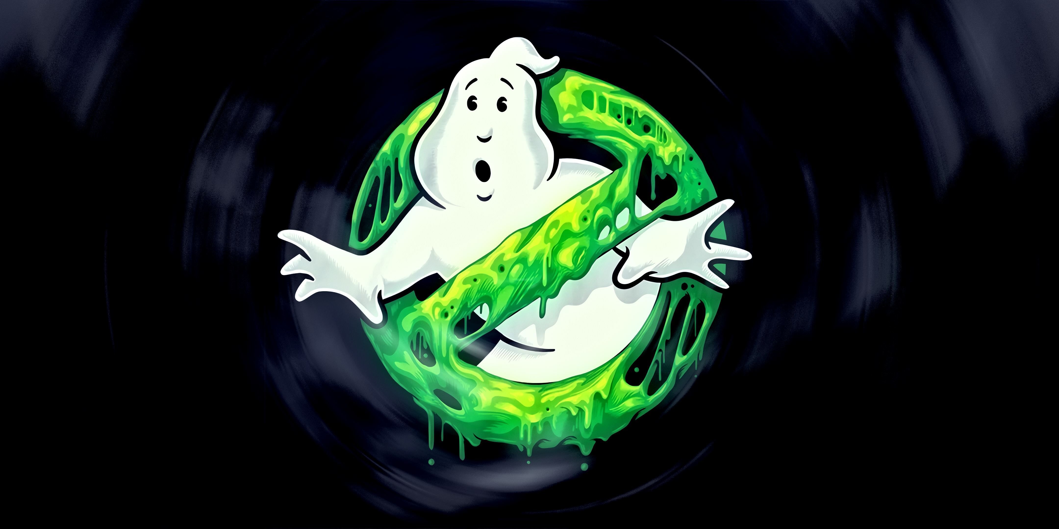 Logo Ghostbusters Minimalism Desktop Background Simple Background 4320x2160