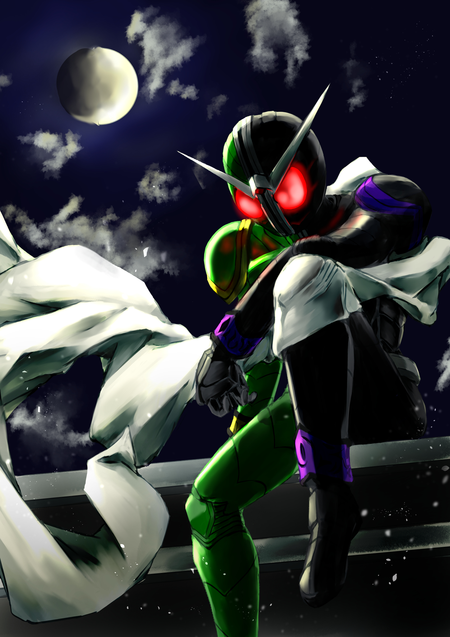 Anime Tokusatsu Kamen Rider W Character Kamen Rider W Double Kamen Rider Solo Artwork Digital Art Fa 1447x2047