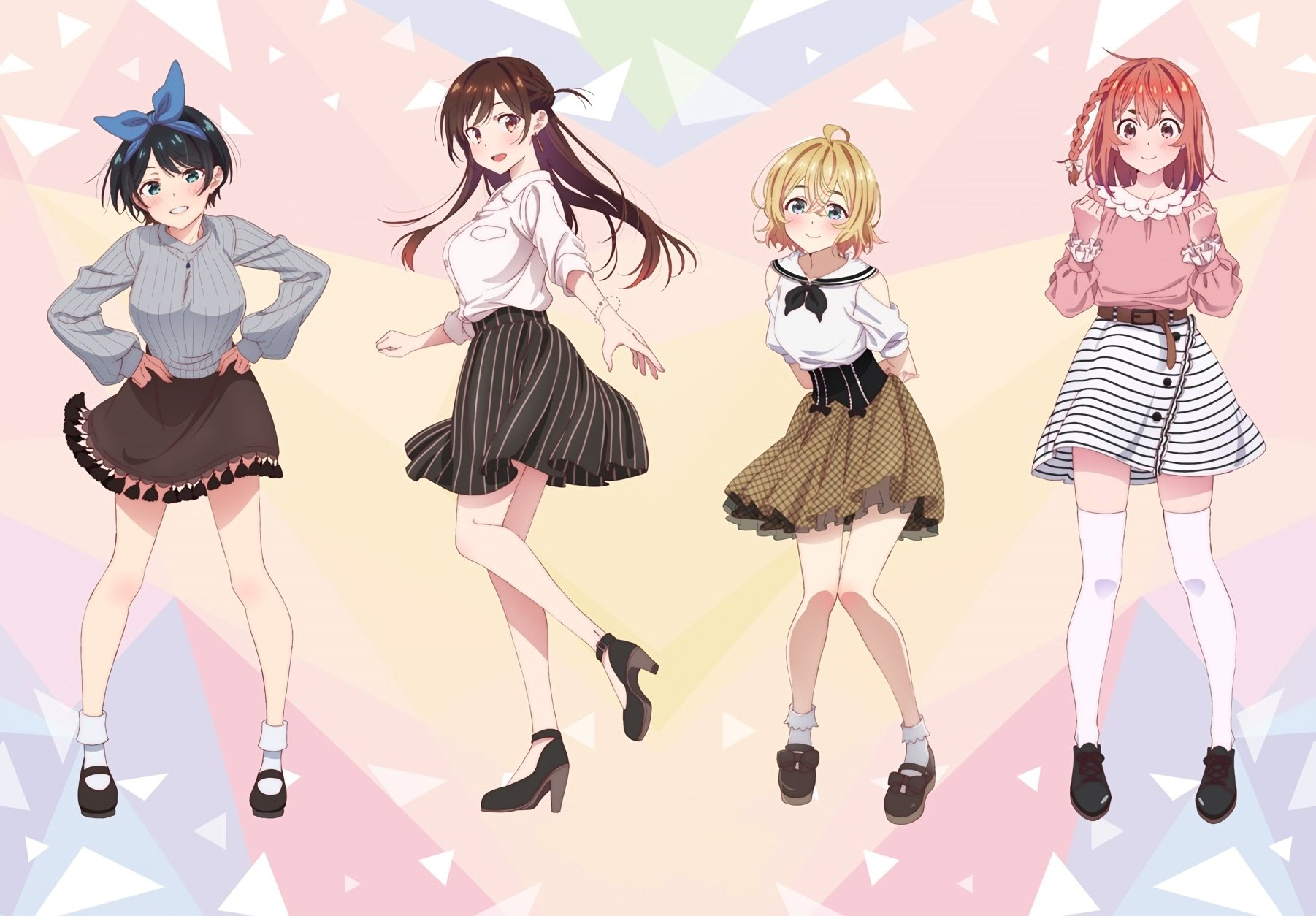 Kanojo Okarishimasu Rent A Girlfriend Anime Anime Girls Mami Nanami Ruka Sarashina Sumi Sakurasawa C 1802x1254
