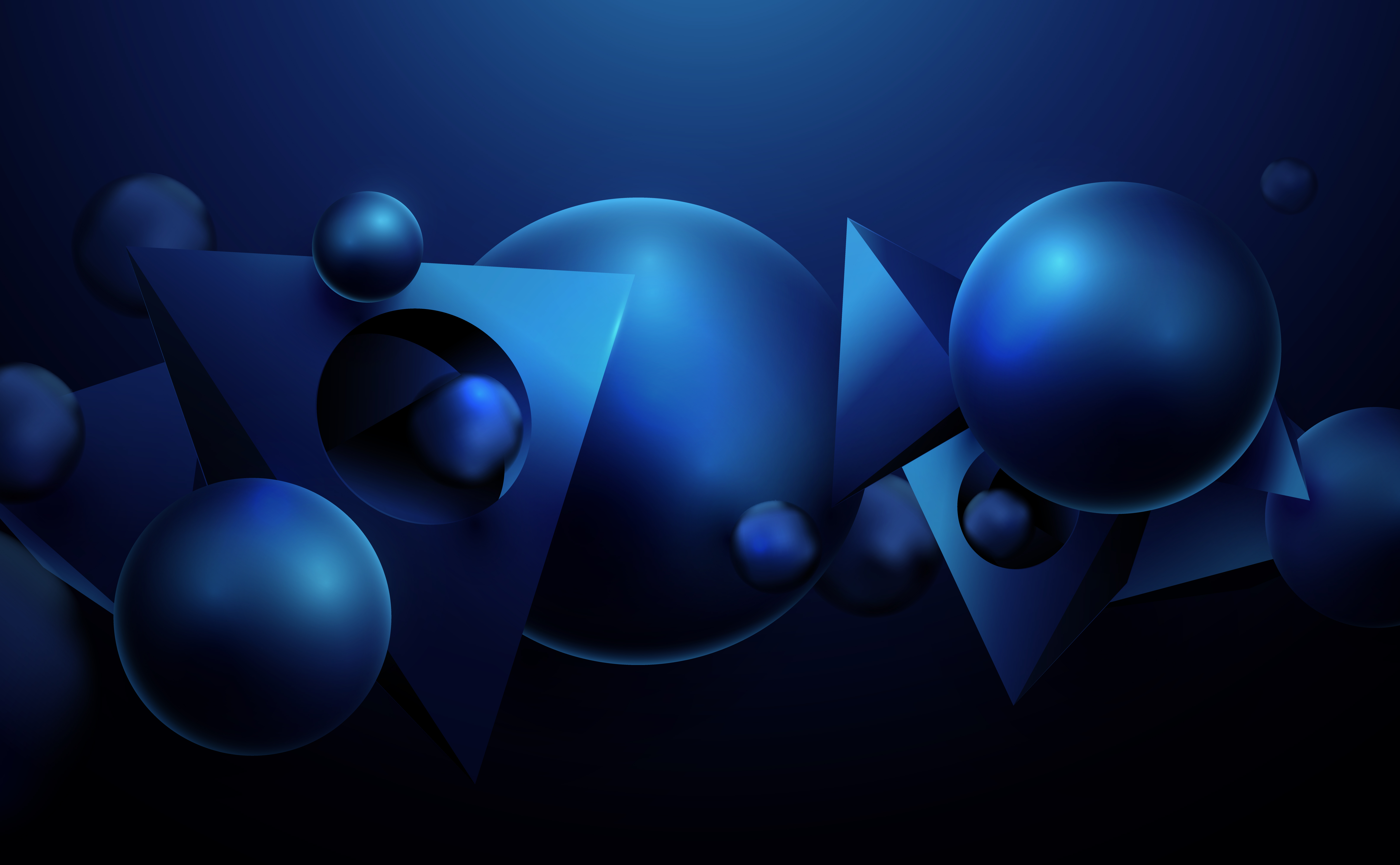 Minimalism 3D Abstract Simple Background Sphere Pyramid 6472x4000