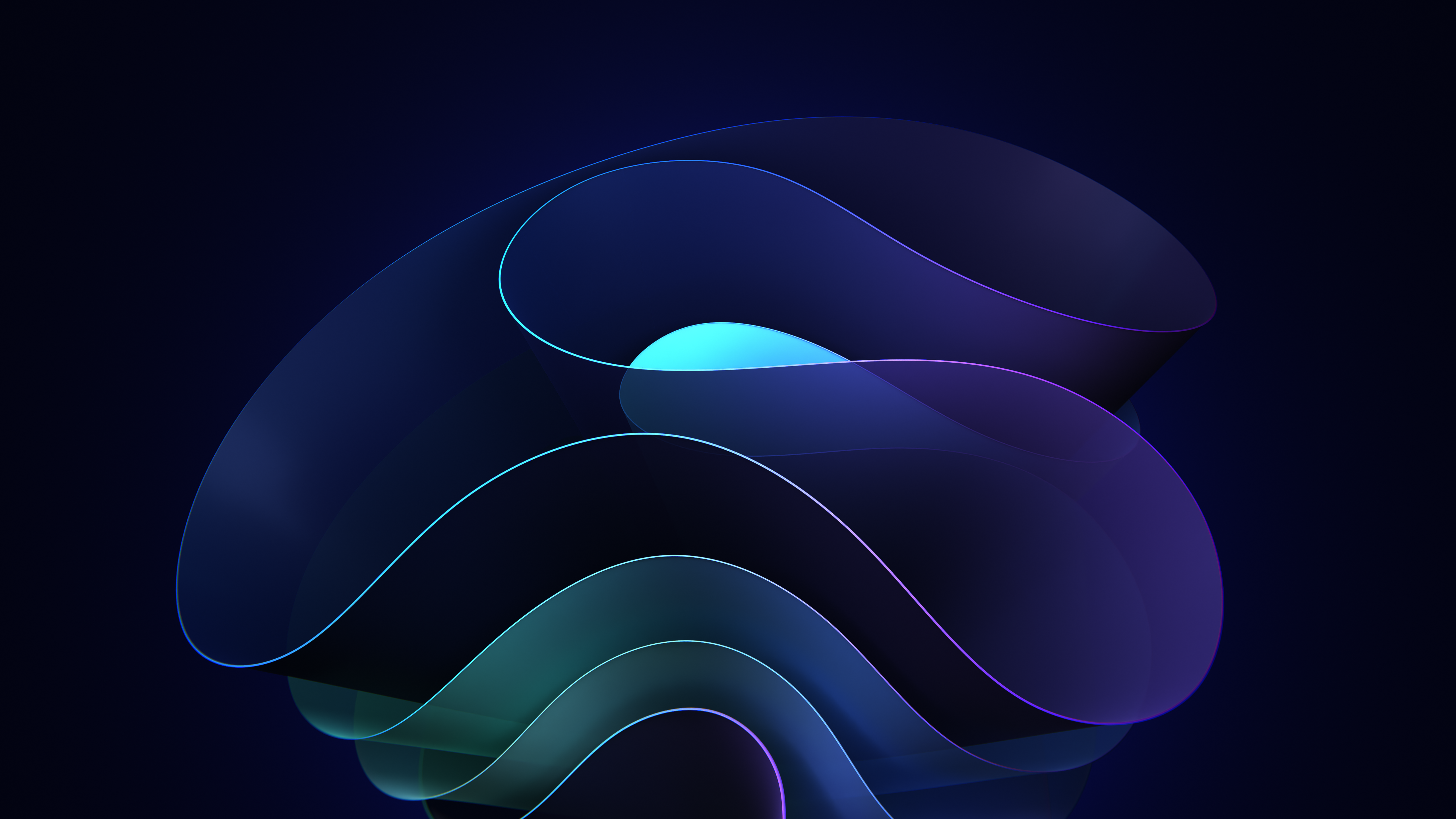 Bloom Edges Windows 11 3D Abstract Abstract Simple Background Minimalism 5120x2880