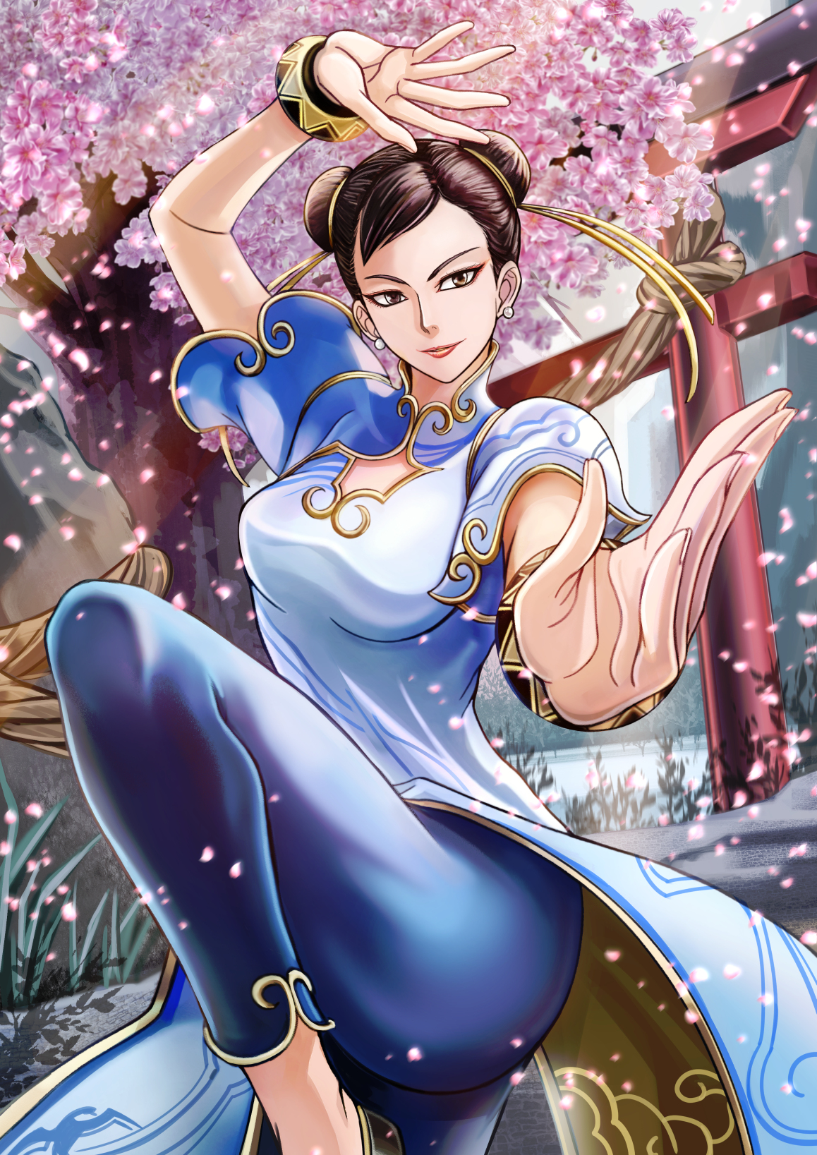 Anime Anime Girls Street Fighter Street Fighter Vi Chun Li Hairbun Brunette Solo Artwork Digital Art 1158x1637