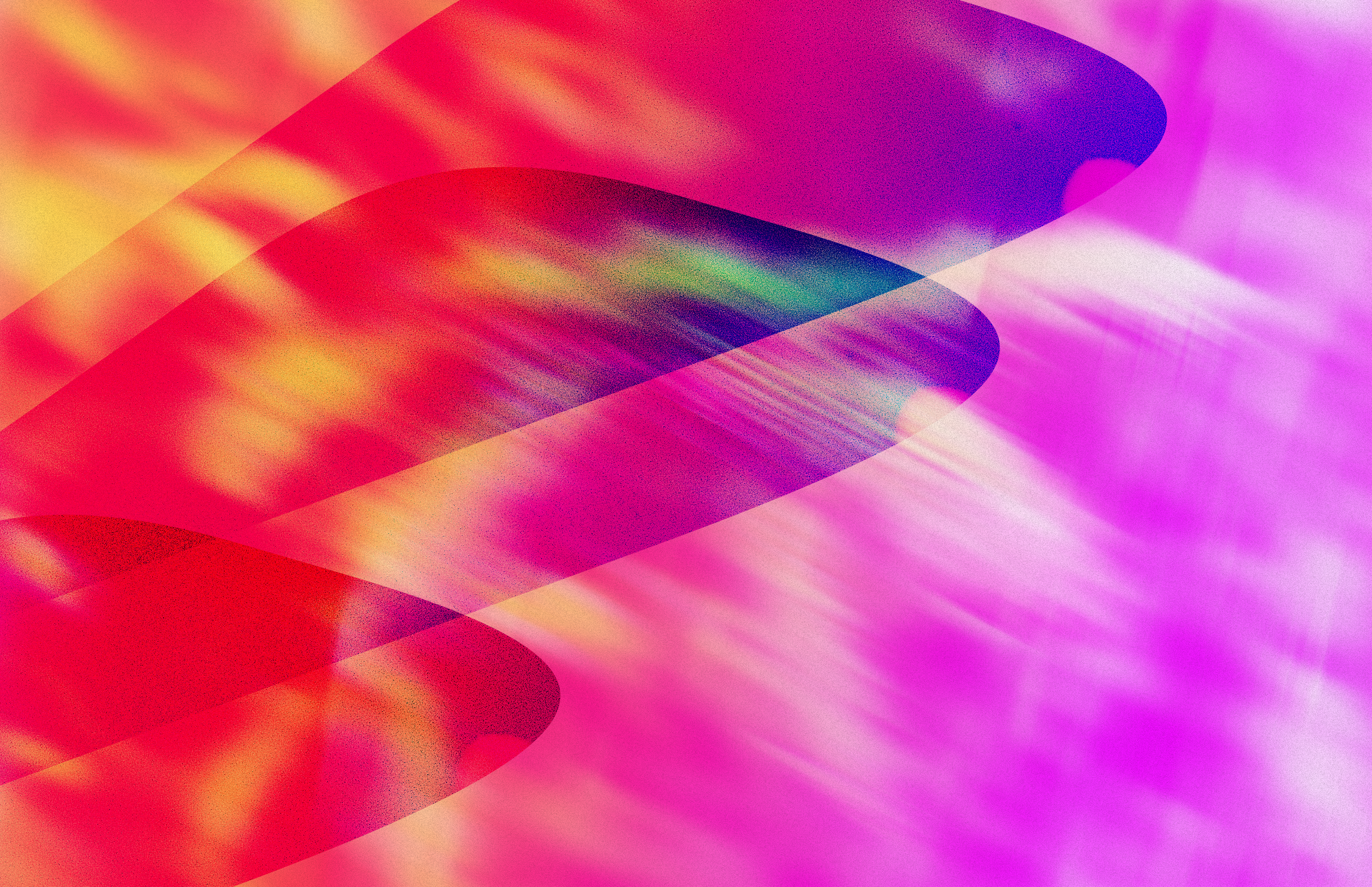 Abstract Wavy Lines Digital Art Minimalism Simple Background Colorful 3456x2234