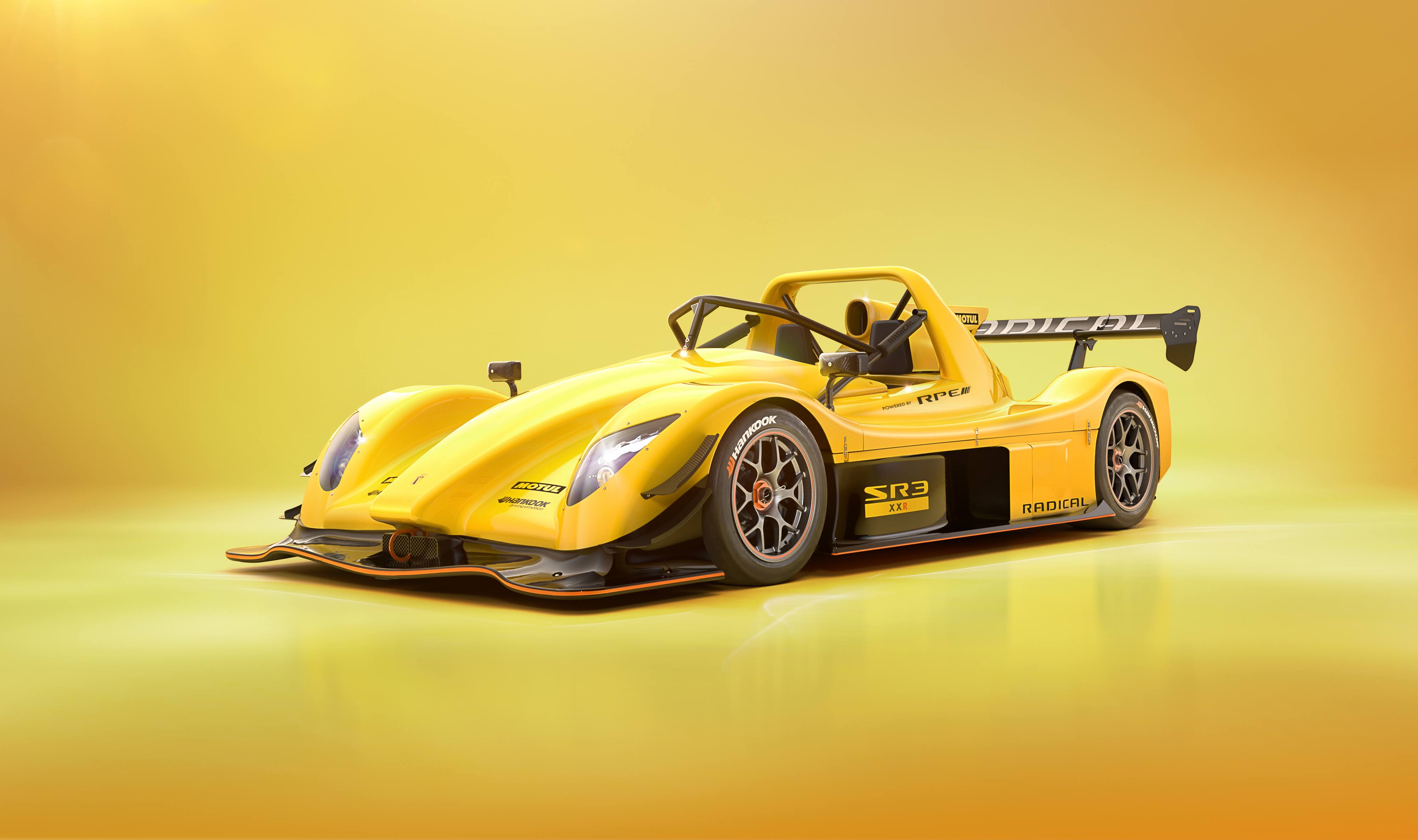 Radical RXC Radical RS3 Car Vehicle Motorsport Yellow Cars Yellow Background Reflection Race Cars Si 4000x2370