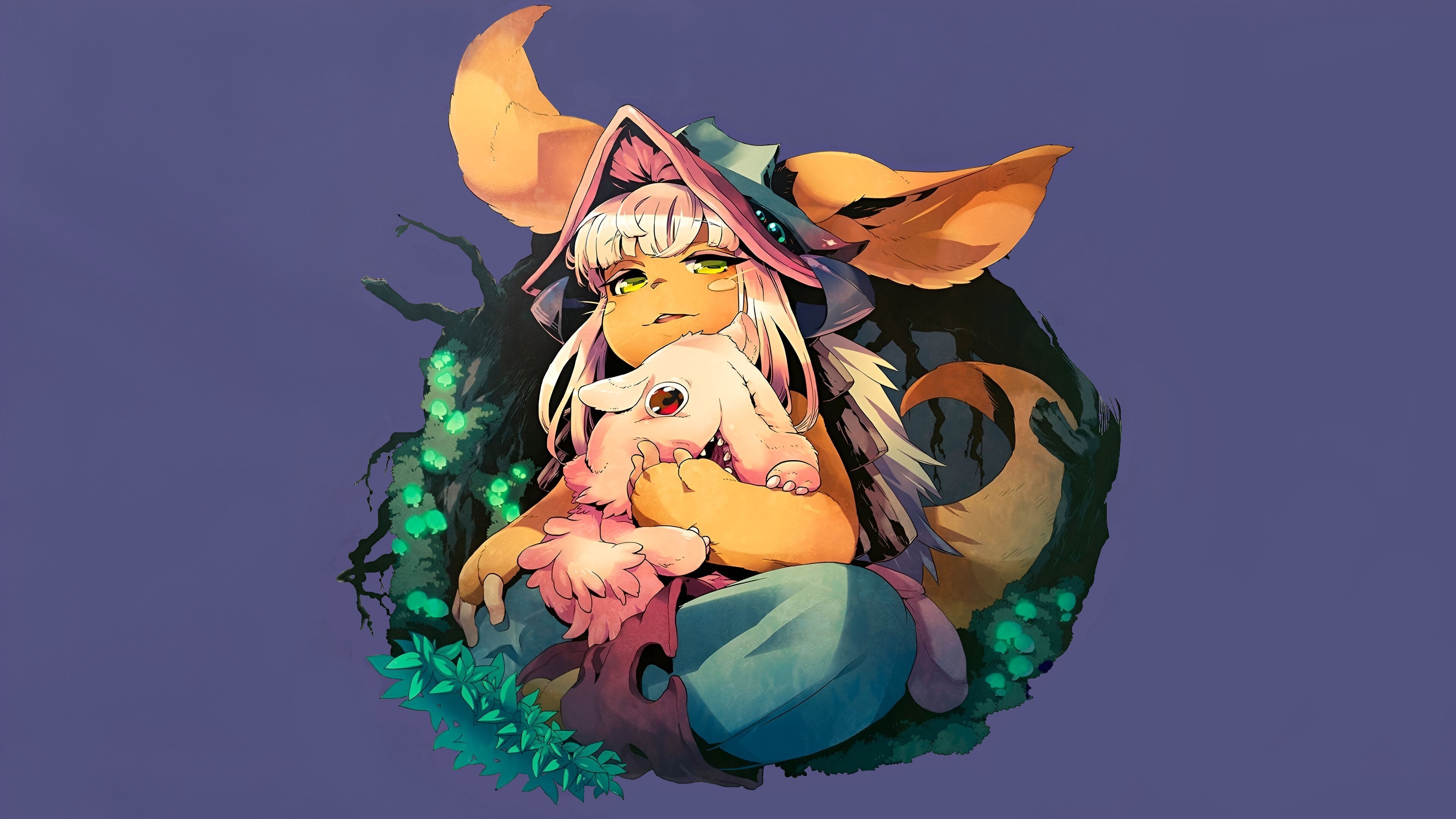 Nanachi Made In Abyss Mitty Made In Abyss Made In Abyss Tail Animal Ears Sitting Looking At Viewer S 3840x2160