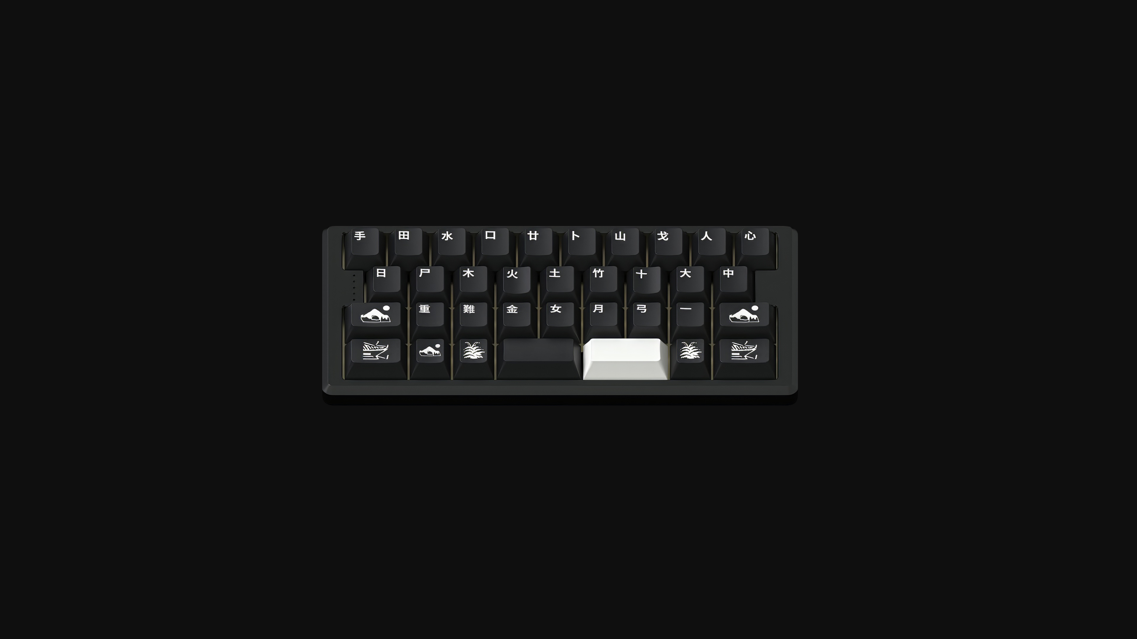 Keyboards Minimalism Technology Digital Art Simple Background Black Background 3840x2160
