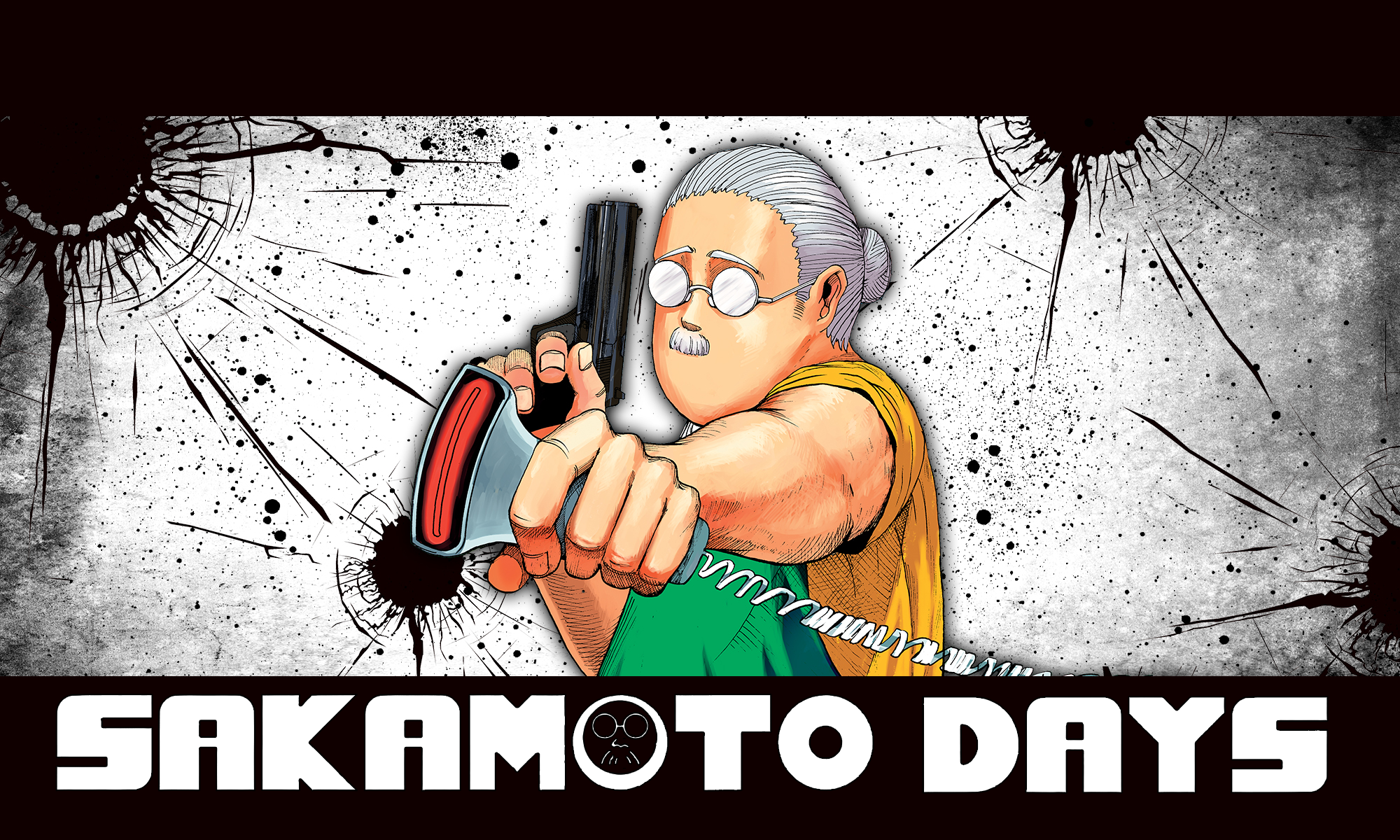 Manga Sakamoto Days Shonen Jump Anime Men Anime Gray Hair Glasses Gun 2000x1200