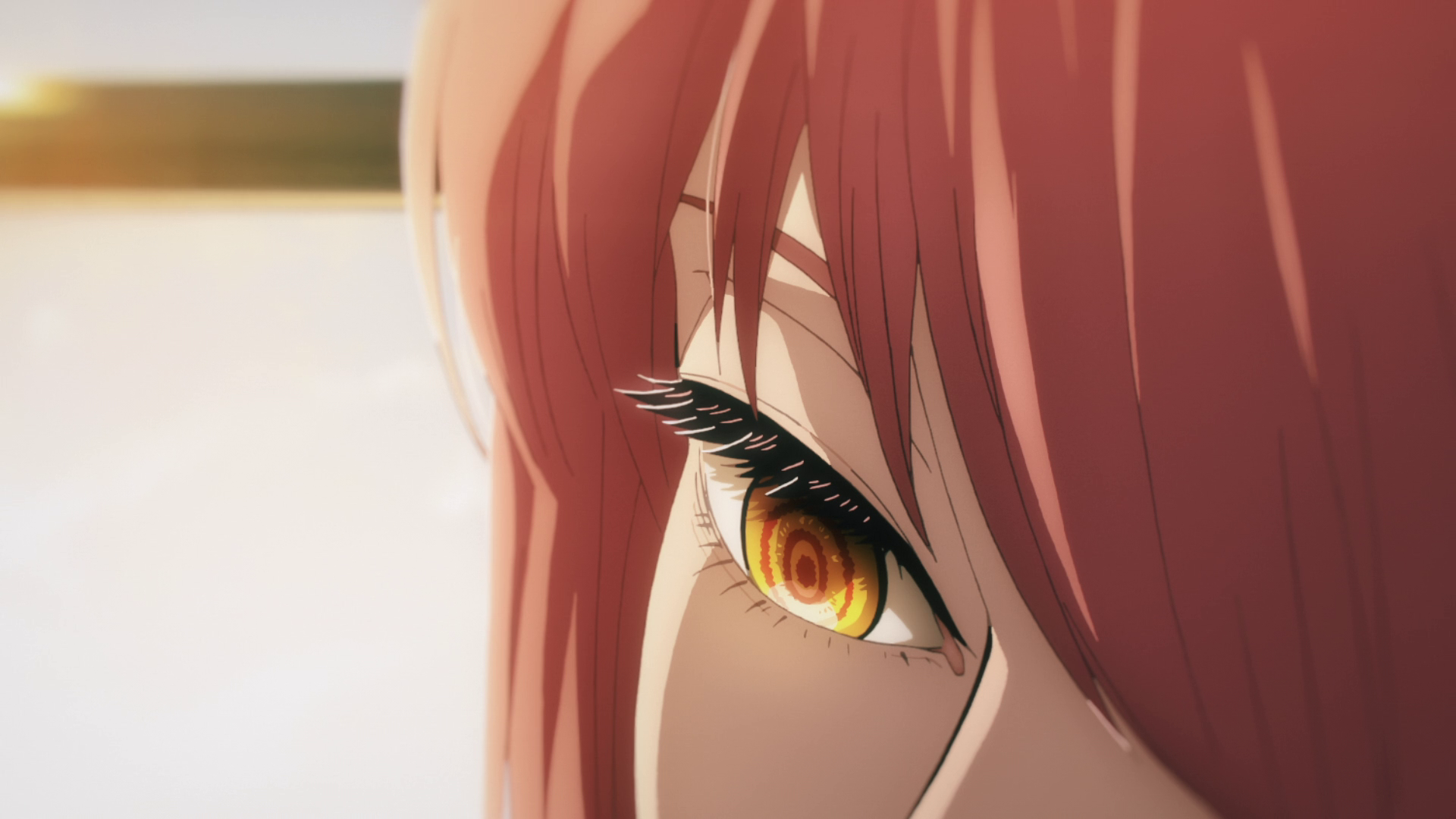 Chainsaw Man Makima Chainsaw Man MAPPA Anime Anime Girls Anime Screenshot Redhead Yellow Eyes 1920x1080