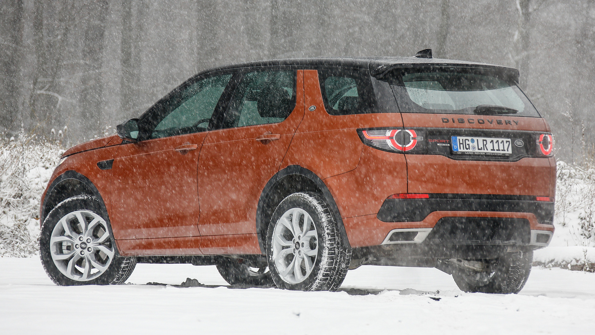 Land Rover Discovery Sport Dynamic Subcompact Car Crossover Car Suv Brown Car Snow 1920x1080