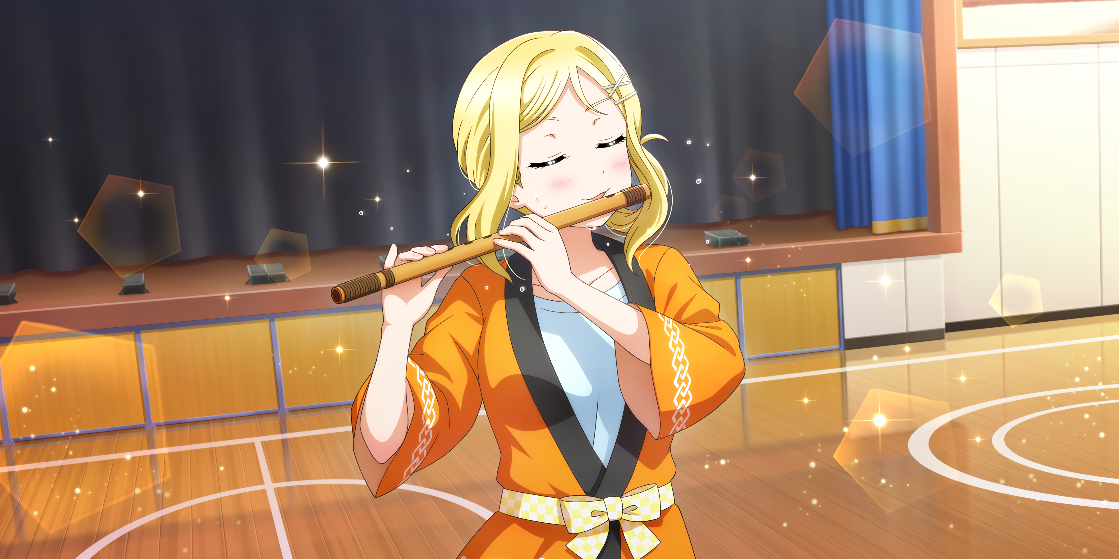 Ohara Mari Love Live Sunshine Anime Anime Girls Flute Musical Instrument 3600x1800