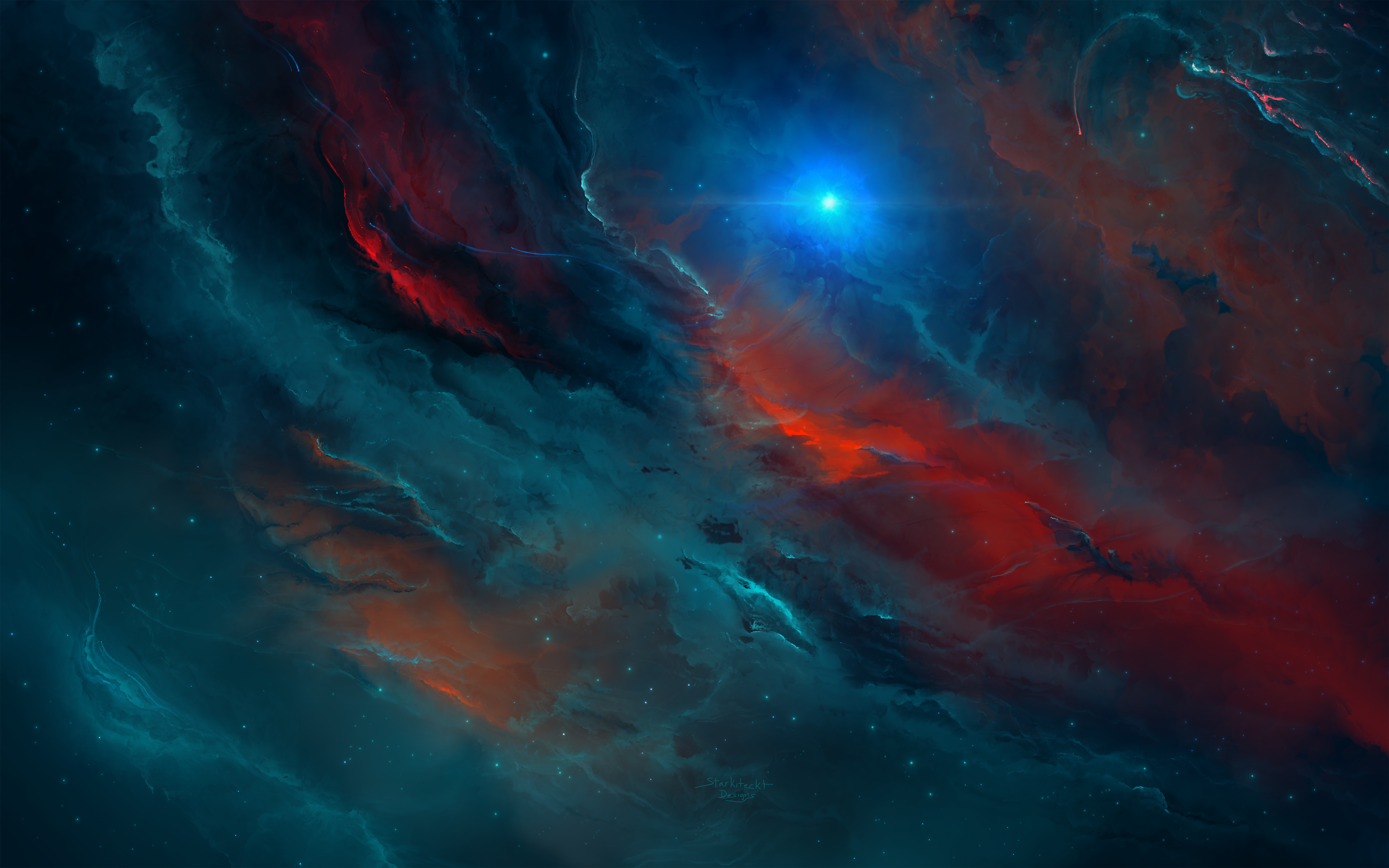 Nebula Starkiteckt Universe Stars Galaxy Space 5120x3200