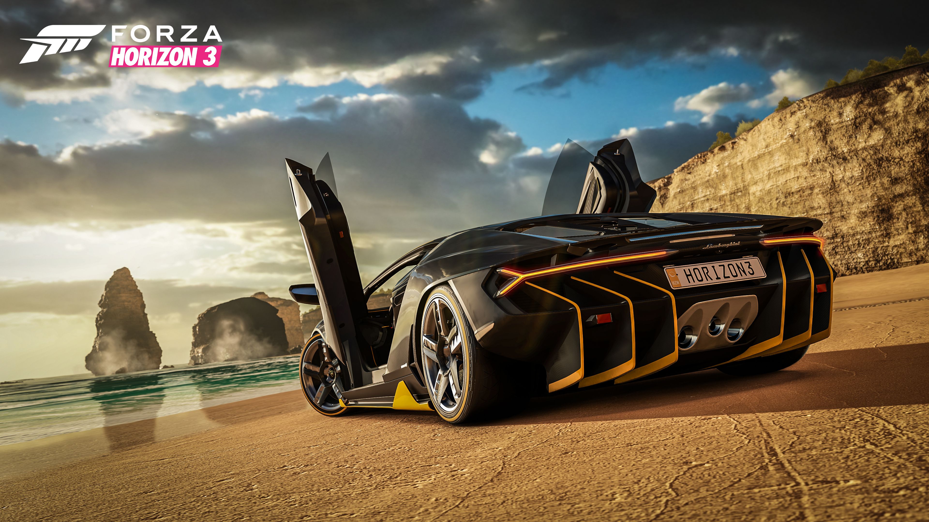 Forza Horizon 3 Video Games Racing Lamborghini CGi Car 3840x2160