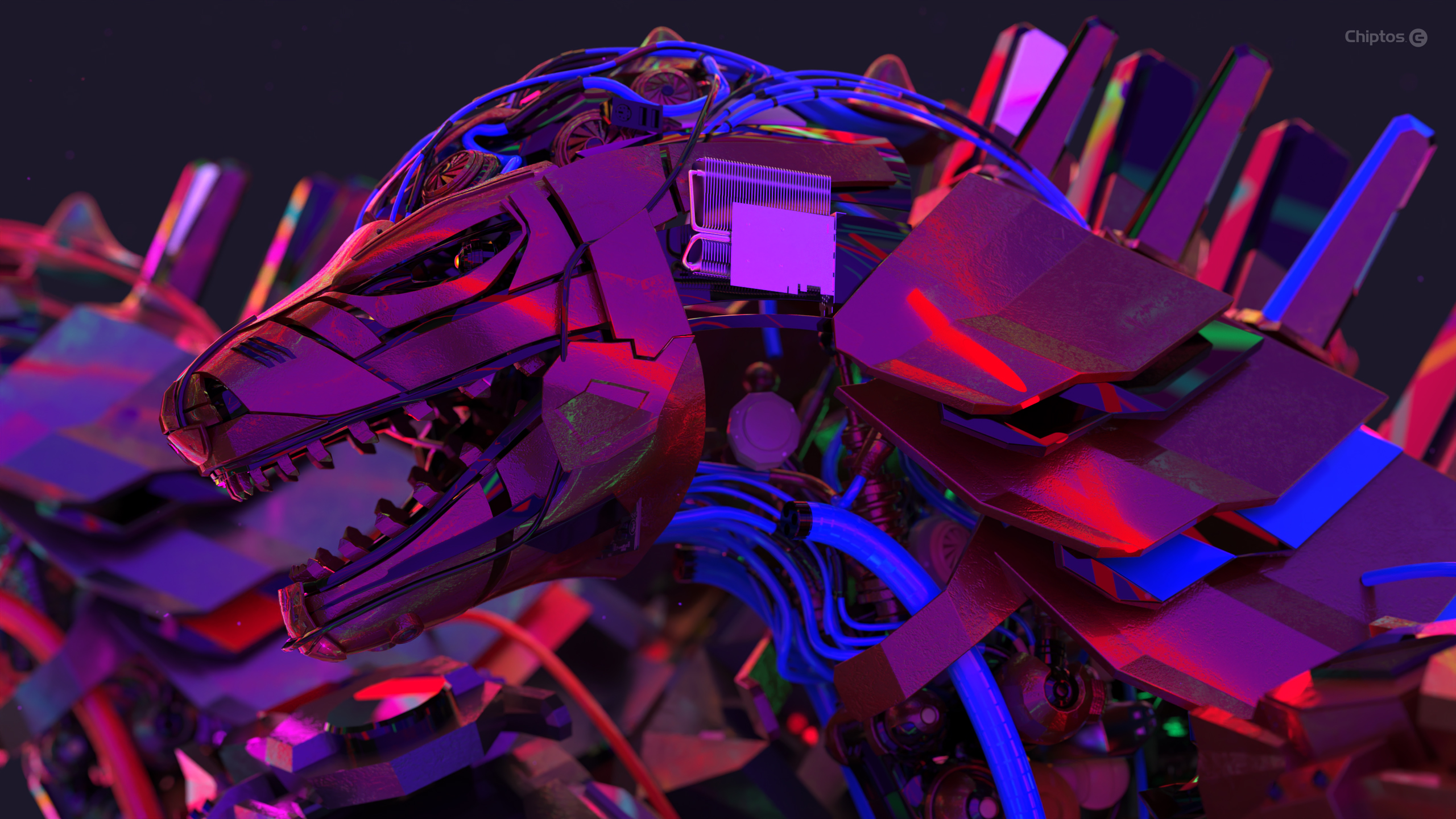 Robot Mech Animals Godzilla Mechagodzilla PC Build PC Master Race PC Gaming Digital Art Technology S 2560x1440