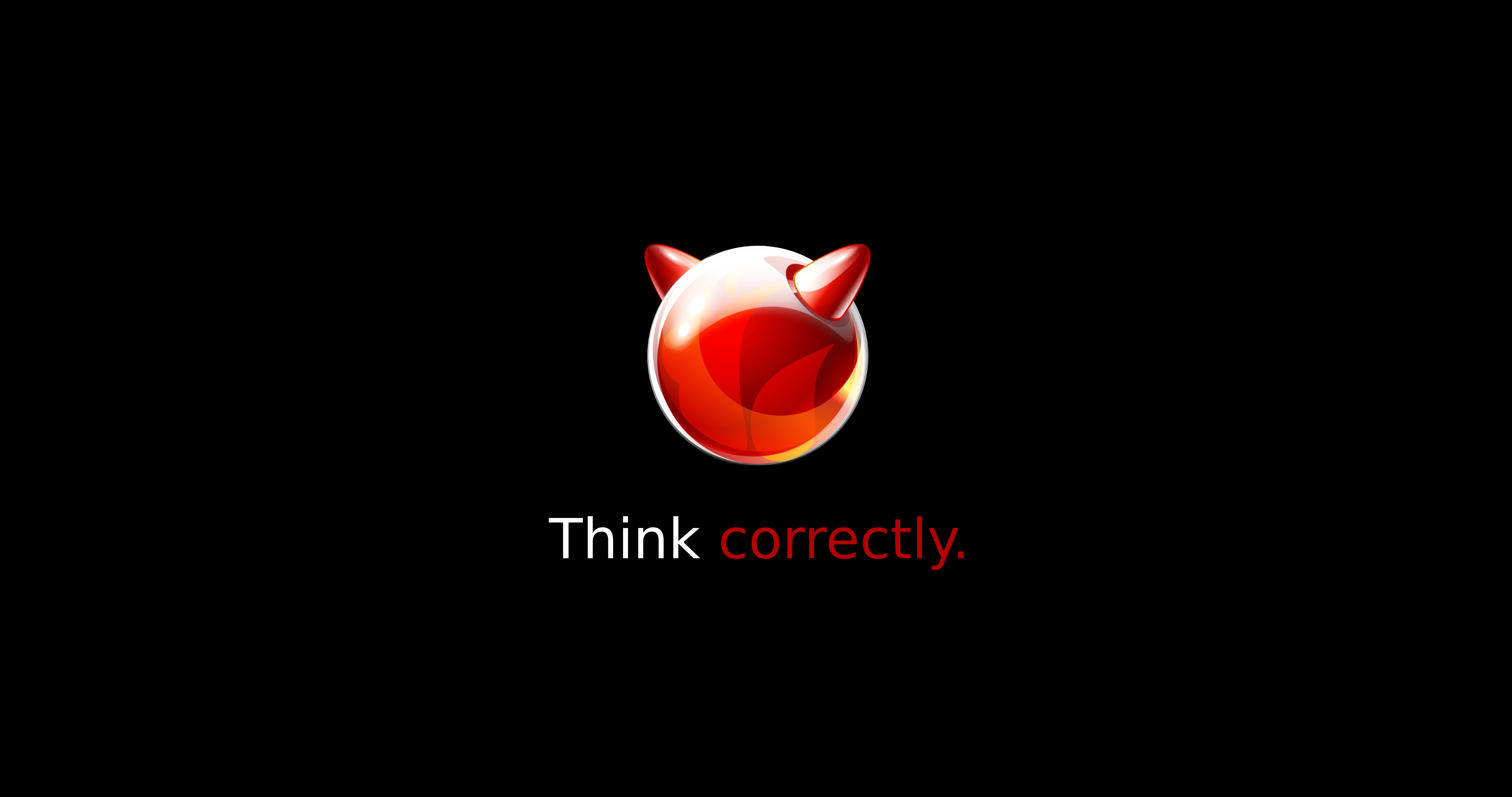Freebsd Linux ThinkPad Bsd Text Black Background Simple Background Digital Art Minimalism Logo 4096x2160