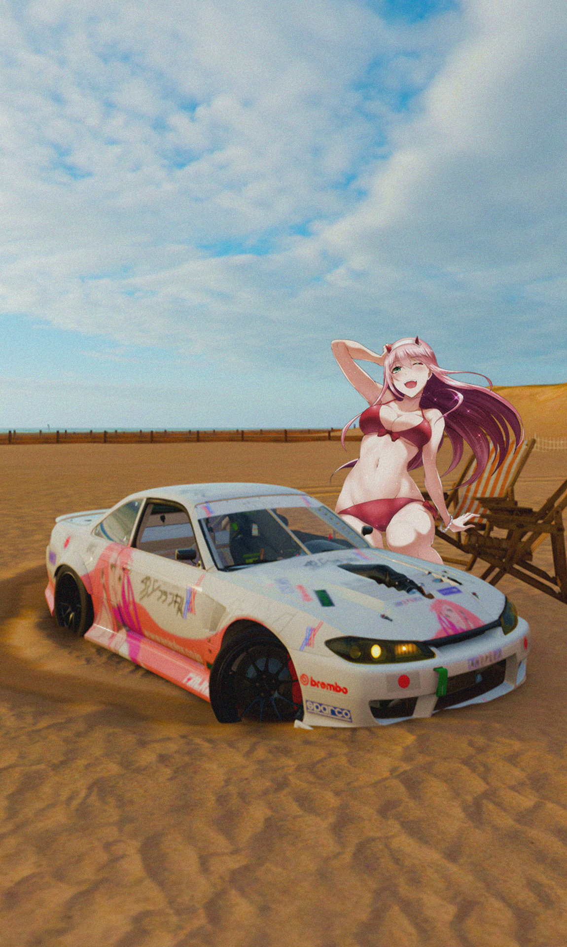 Anime Girls Zero Two Darling In The FranXX Forza Horizon 4 Japanese Cars Car Video Games 1150x1920