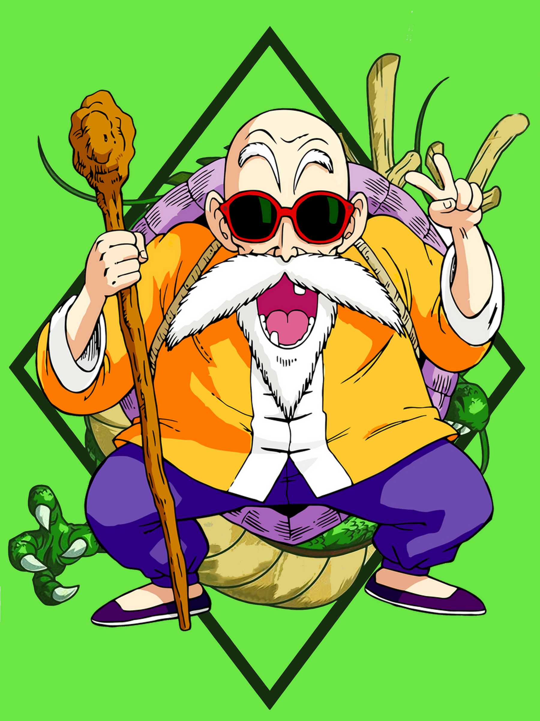 Dragon Ball Dragon Ball Z Dragon Ball GT Anime Men Vertical Green Background Dragon Peace Sign Sungl 1800x2400