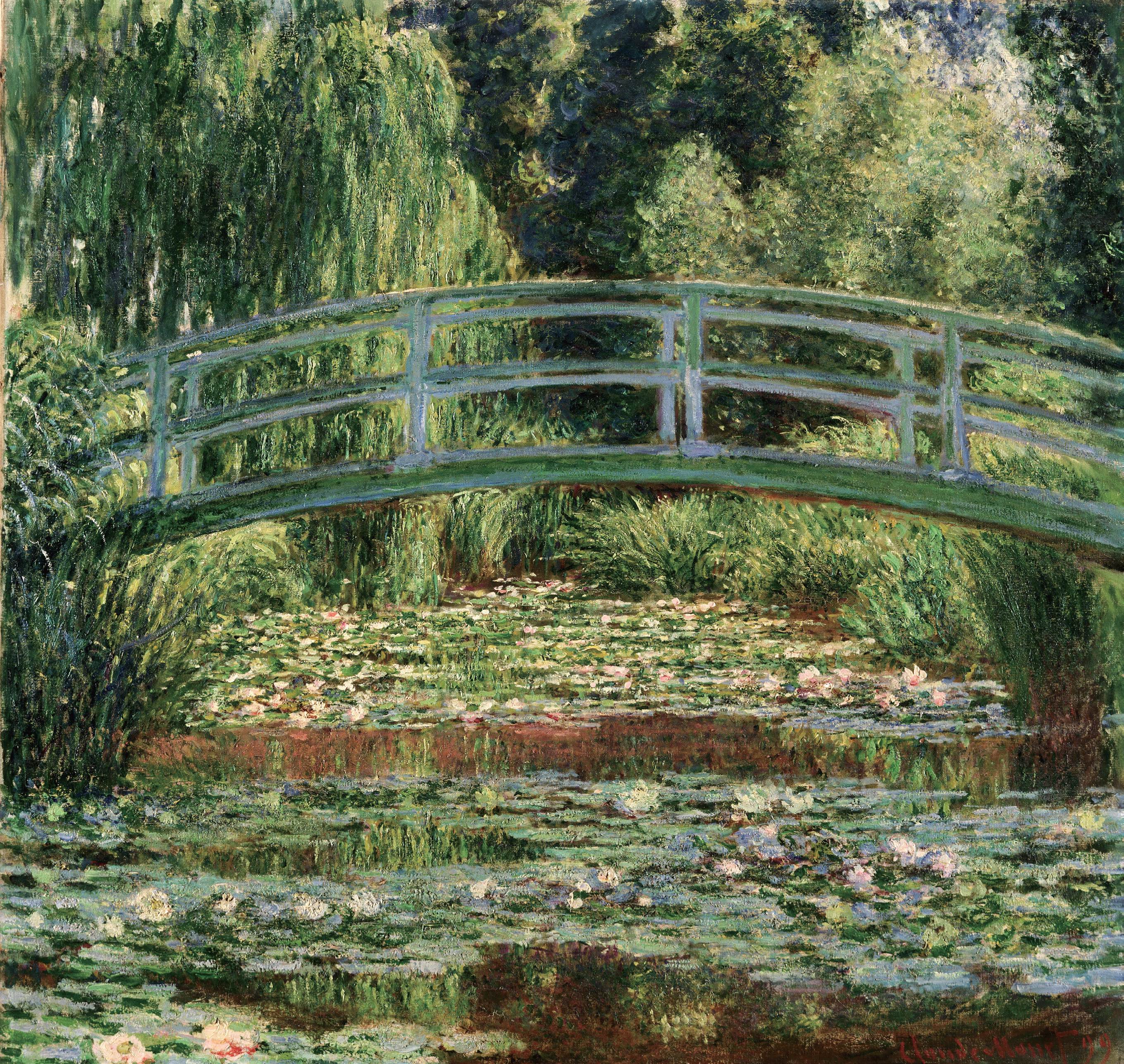 Oil On Canvas Oil Painting Claude Monet Bridge Artwork Classical Art 2719x2575