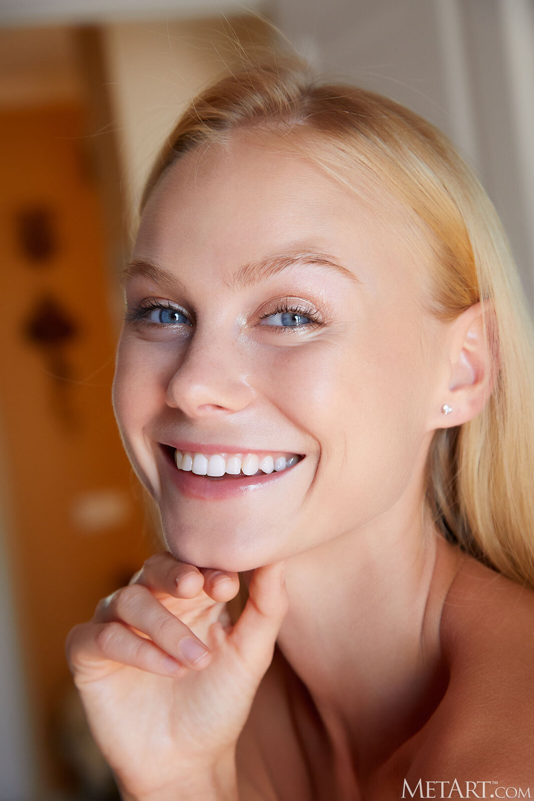 Smiling Blue Eyes Blonde Watermarked Women Ukrainian Ukrainian Women Face 1066x1600
