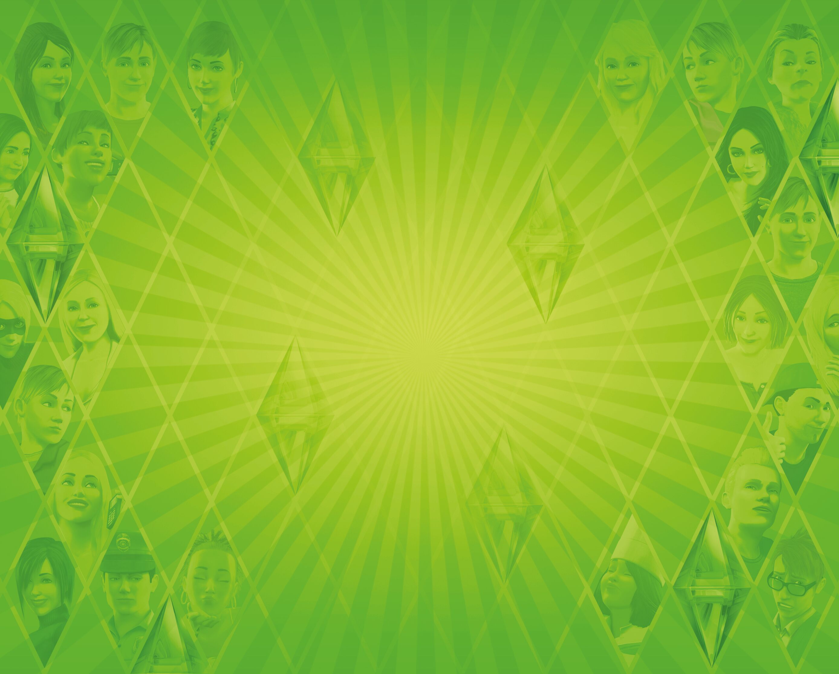 The Sims 3 Rhombus Video Game Art Men Women Video Games Green Simple Background Green Background 2775x2231
