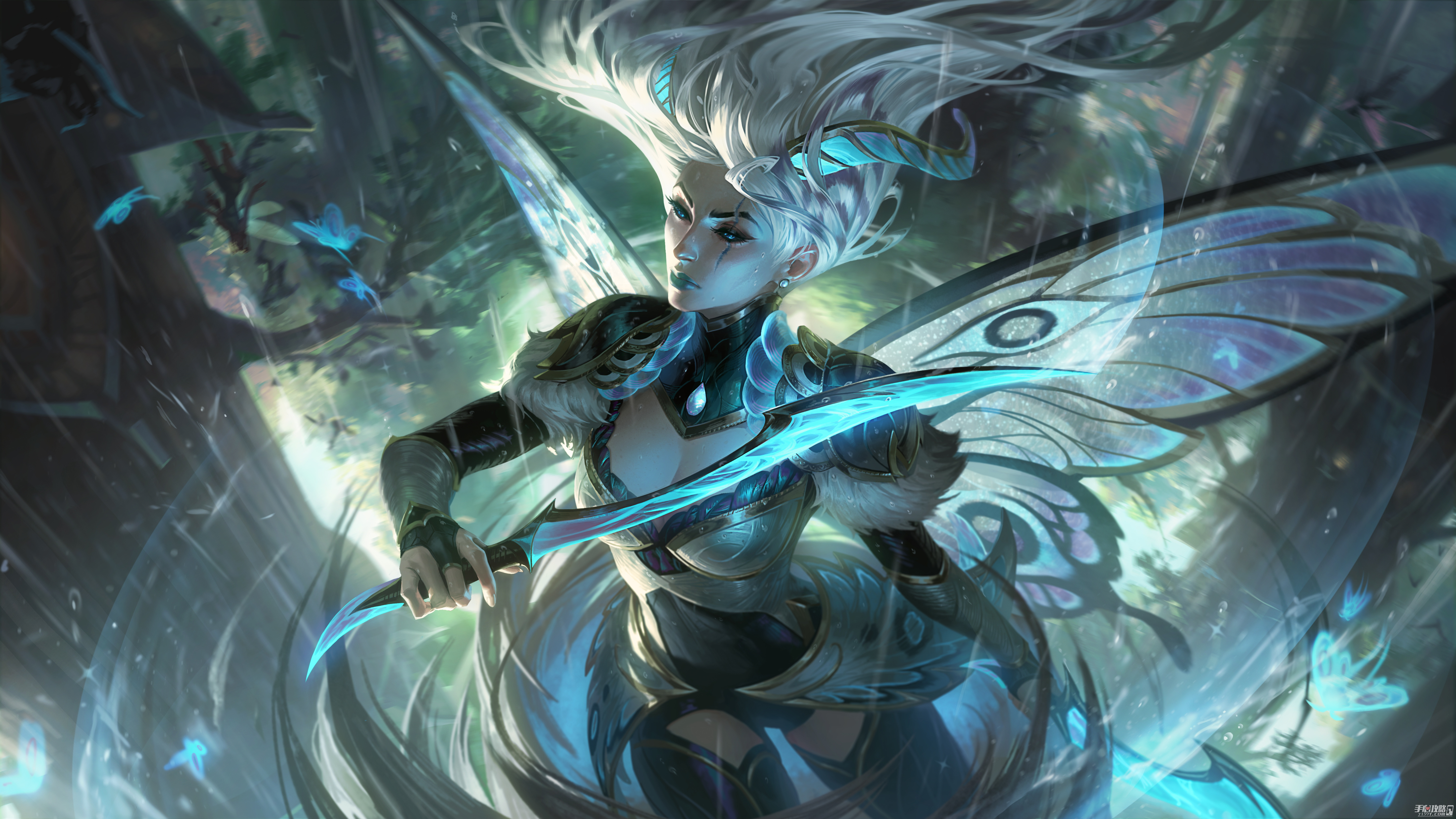 League Of Legends Video Game Art Video Games Video Game Characters Butterfly Wings Video Game Girls  6000x3375