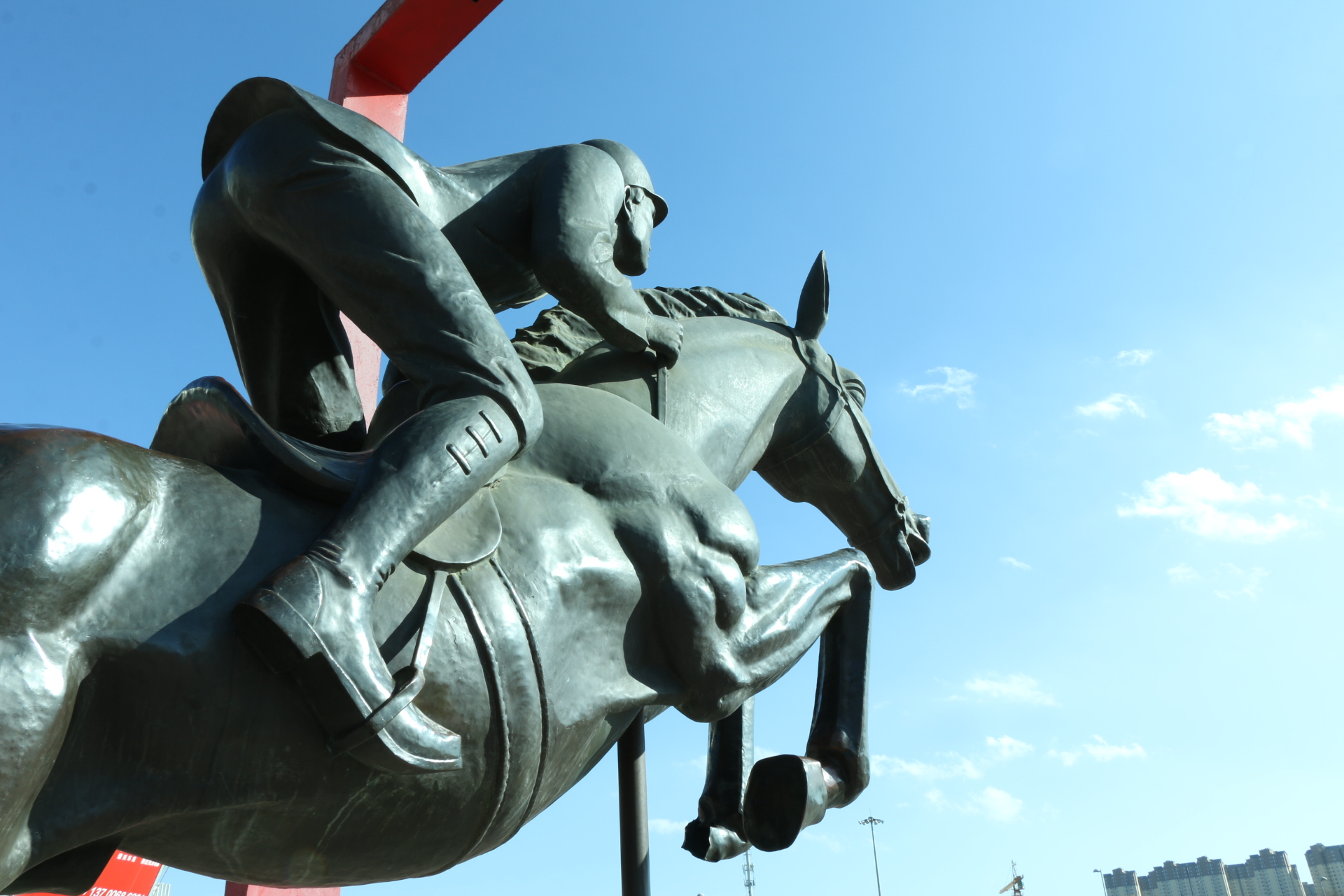Statue Horse Horse Riding Sky 1920x1280