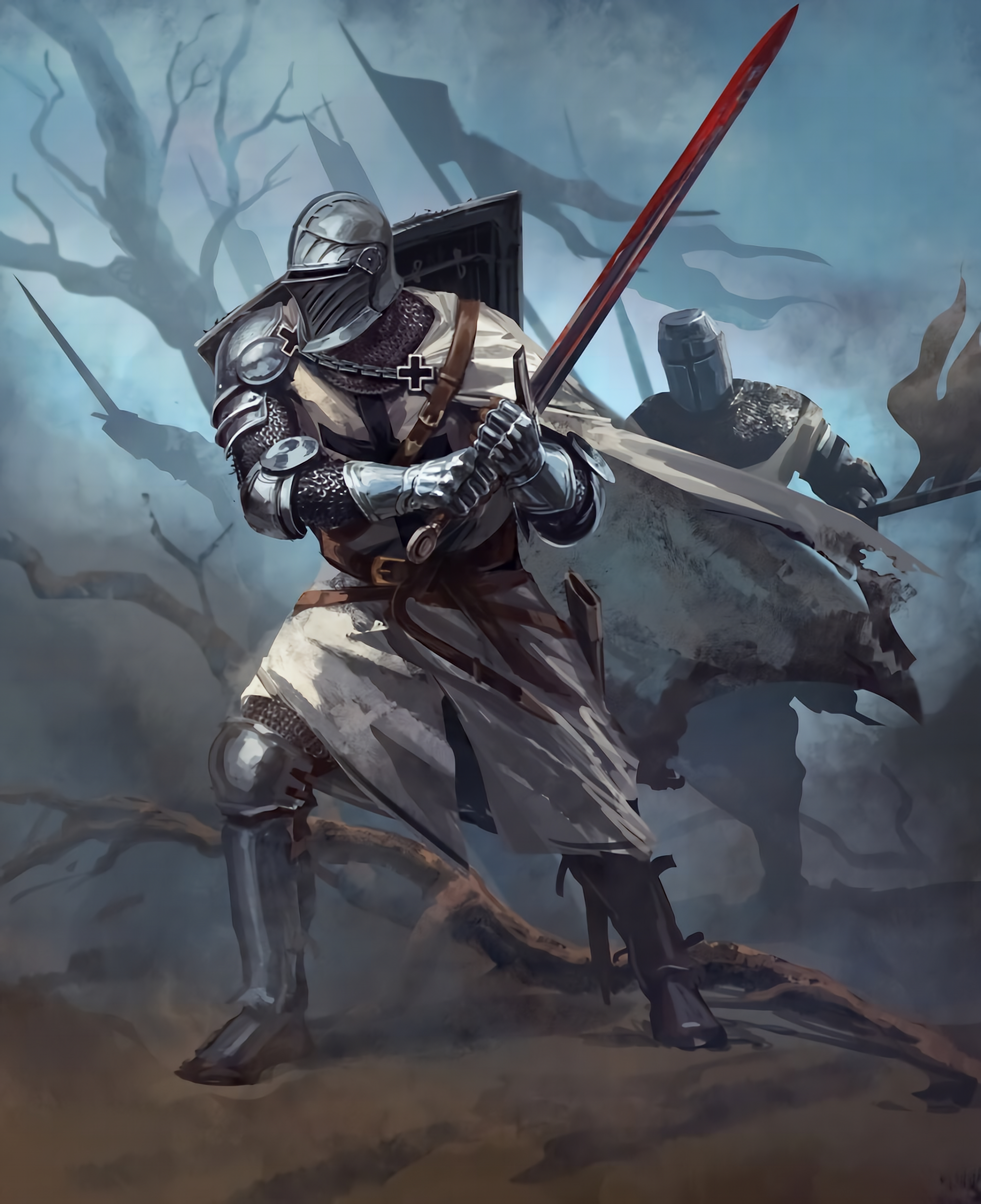 Fantasy Art Warrior Knight Digital Art Portrait Display Middle Ages 2000x2454