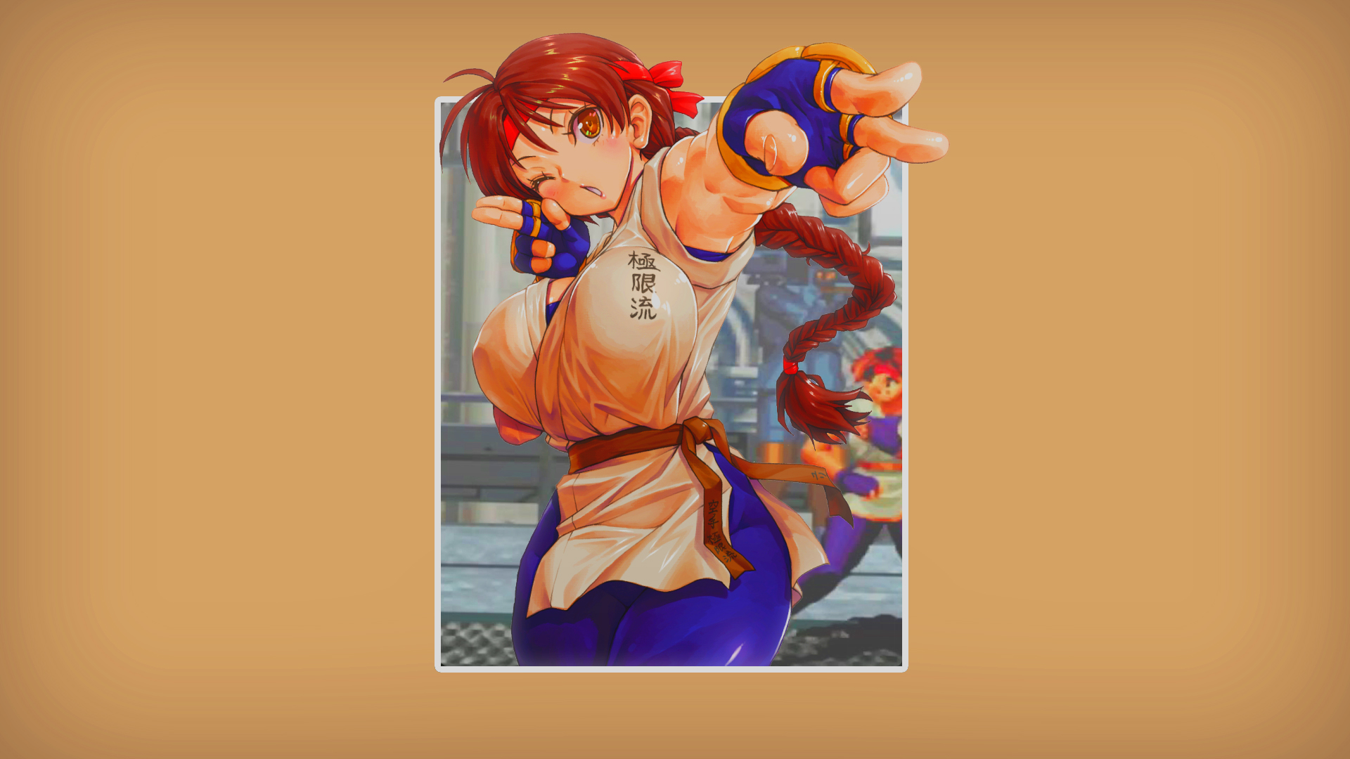 Anime Anime Girls Minimalism Picture In Picture Simple Background Pixel Art King Of Fighters Yuri Th 1920x1080