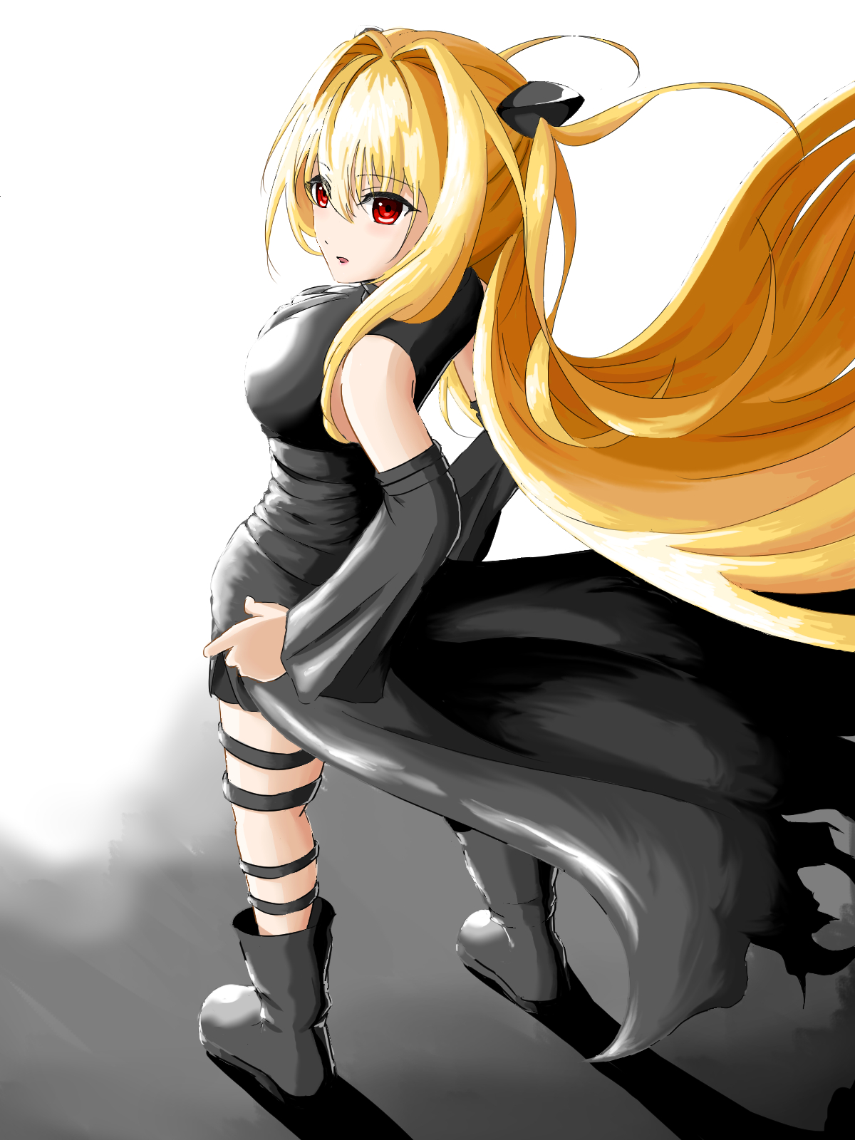 Golden Darkness To Love Ru Anime Anime Girls Long Hair Blonde Artwork Digital Art Fan Art 1200x1600