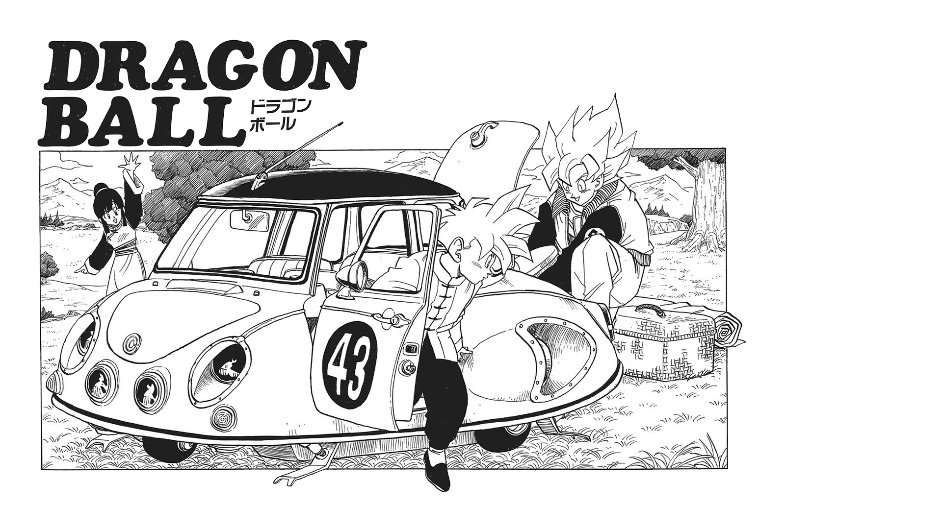 Dragon Ball Z Dragon Ball Son Gohan Son Goku Manga Chi Chi Simple Background 1920x1080
