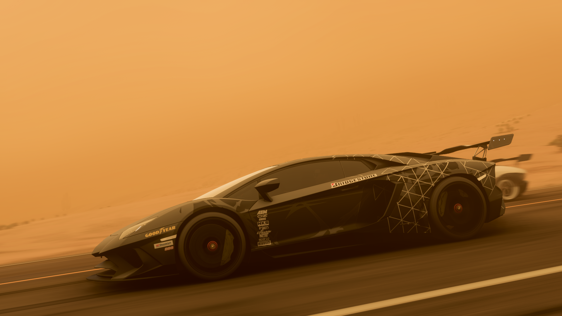Forza Horizon 5 Lamborghini Aventador J Car Video Game Art Race Cars Video Games 1920x1080